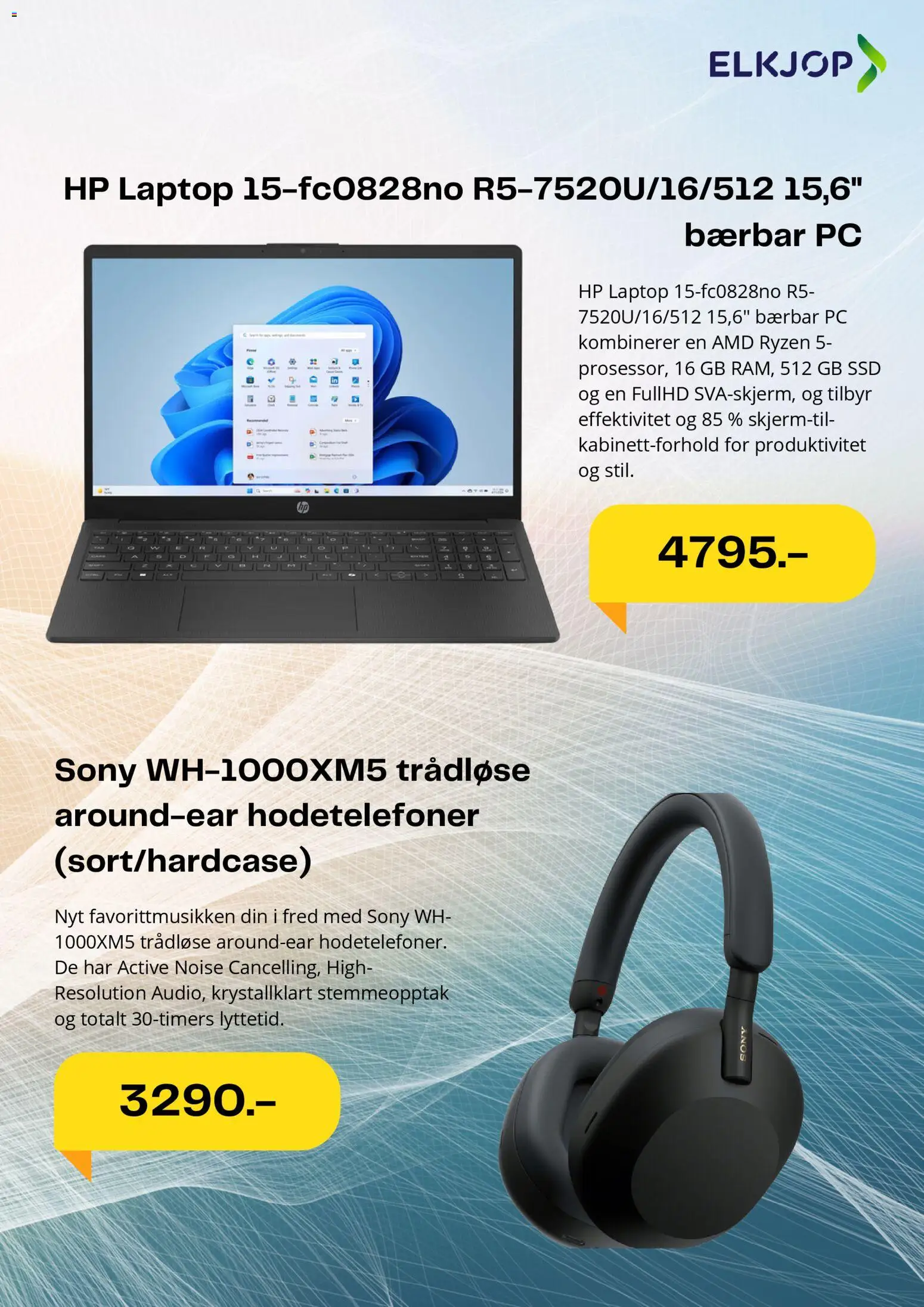 {H1} | Side: 3 | Produkter: Pc, Thon en boite, Hodetelefoner