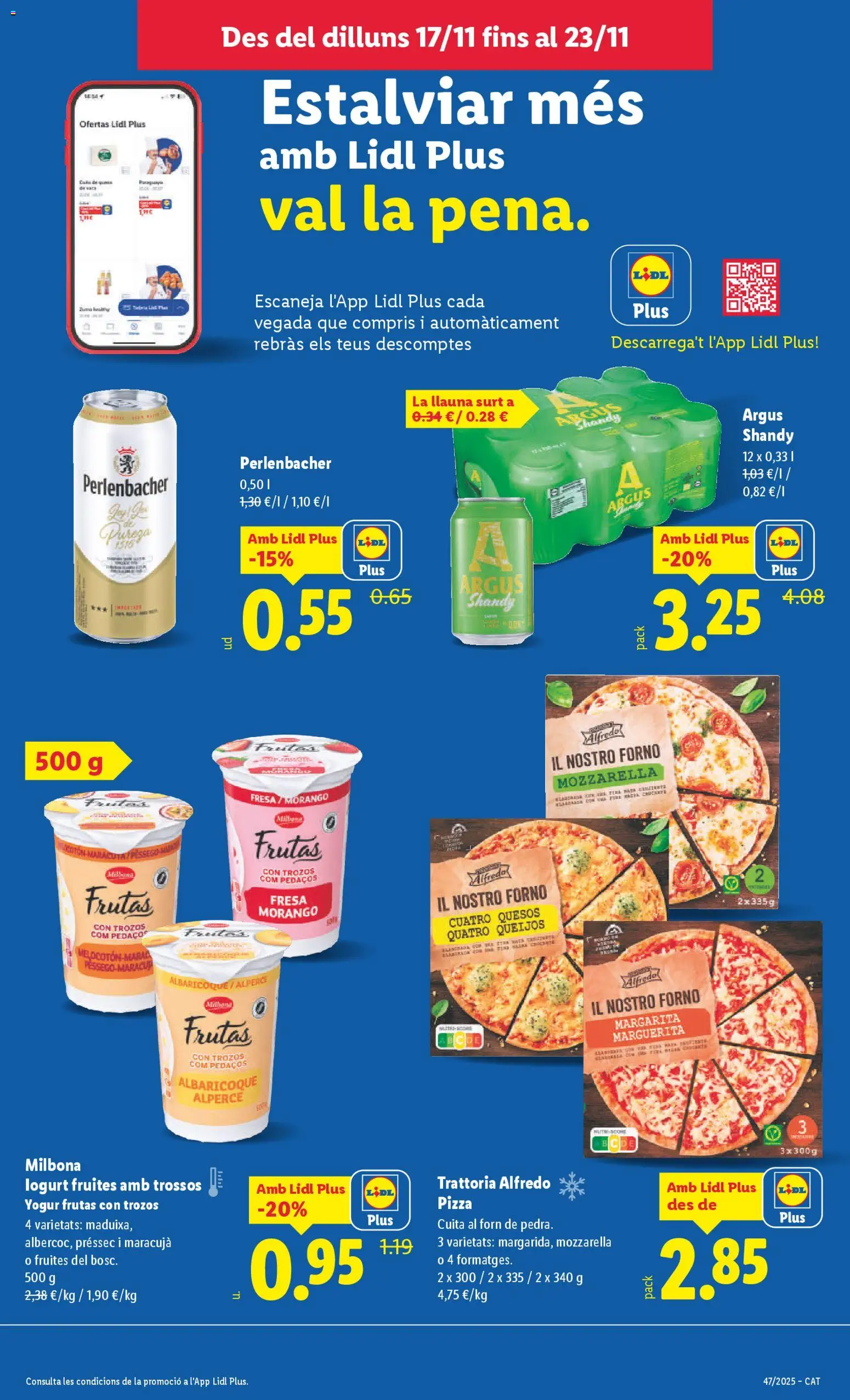 Lidl folleto │ válido desde el 17.11.2025 | Página: 19 | Productos: Yogur, Pizza, Αποφλοιωτής σκόρδου