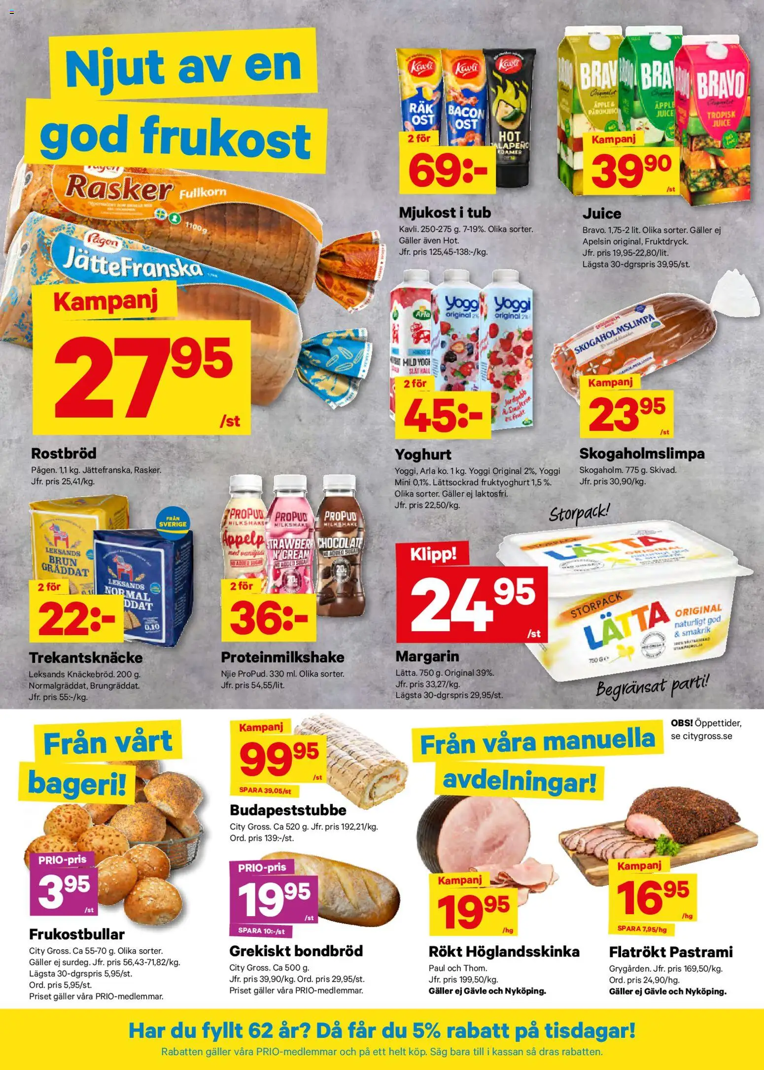 City Gross reklamblad aktuell från 12.01.2026 | Sida: 4 | Produkter: Såg, Rostbröd, Galler, Äpple