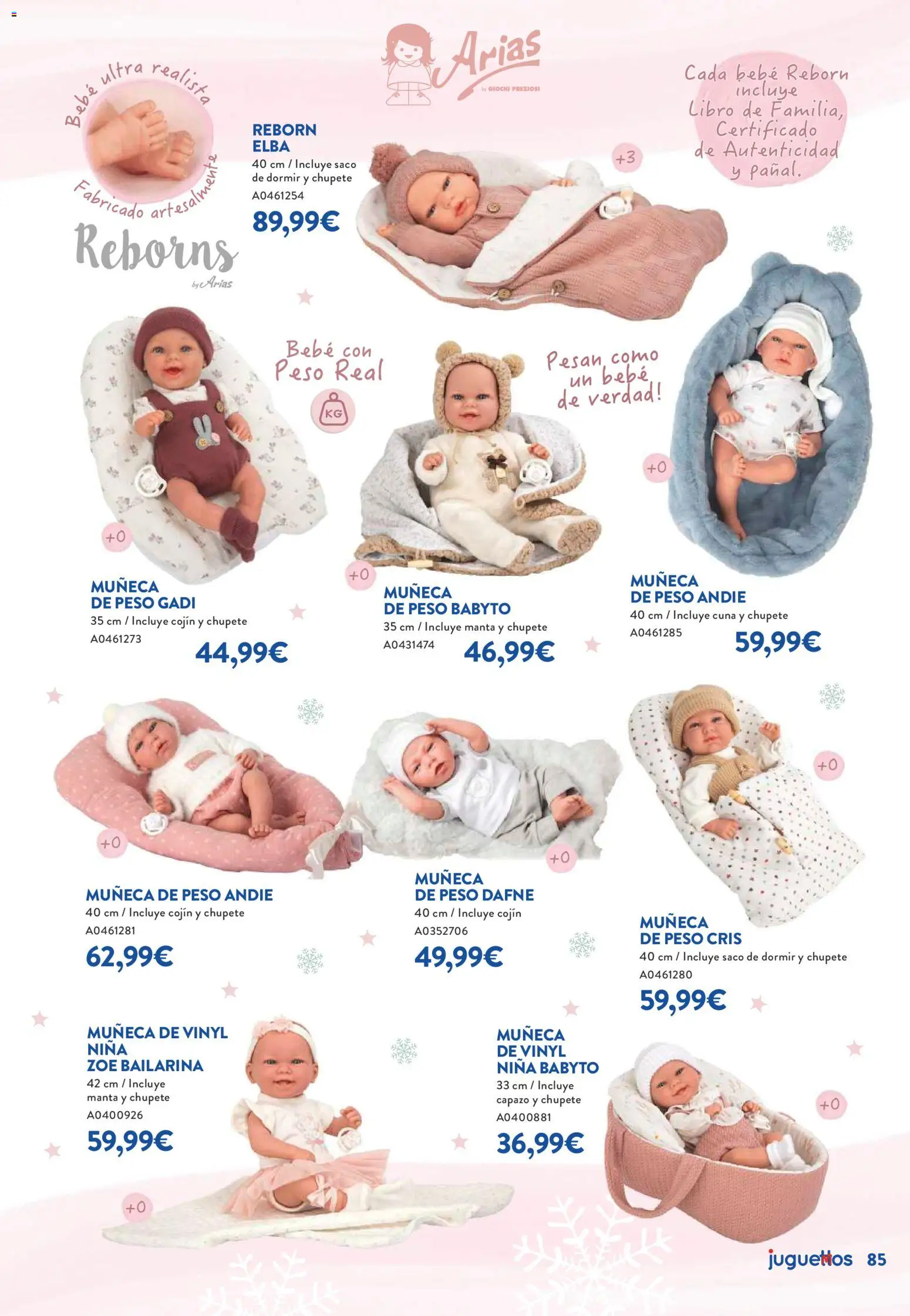 Juguettos catálogo Navidad │ válido desde el 27.10.2025 | Página: 85 | Productos: Muñeca, Saco de dormir, Manta, Cuna