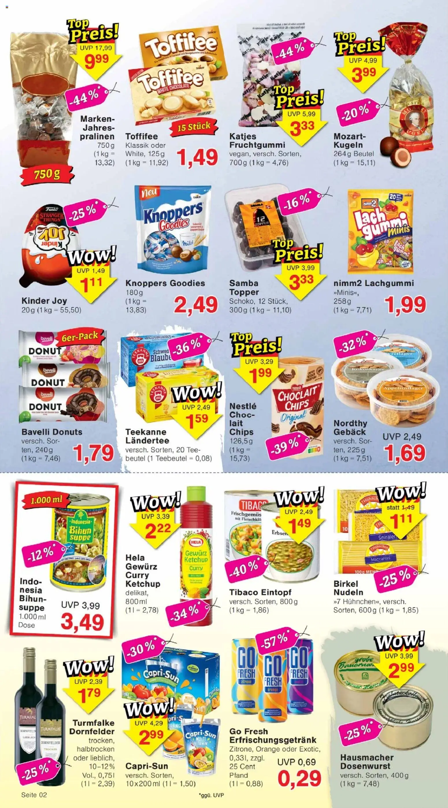 Jawoll Prospekt – gültig ab 19.01.2026 | Seite: 2 | Produkte: Kinder joy, Donuts, Knoppers, Chips