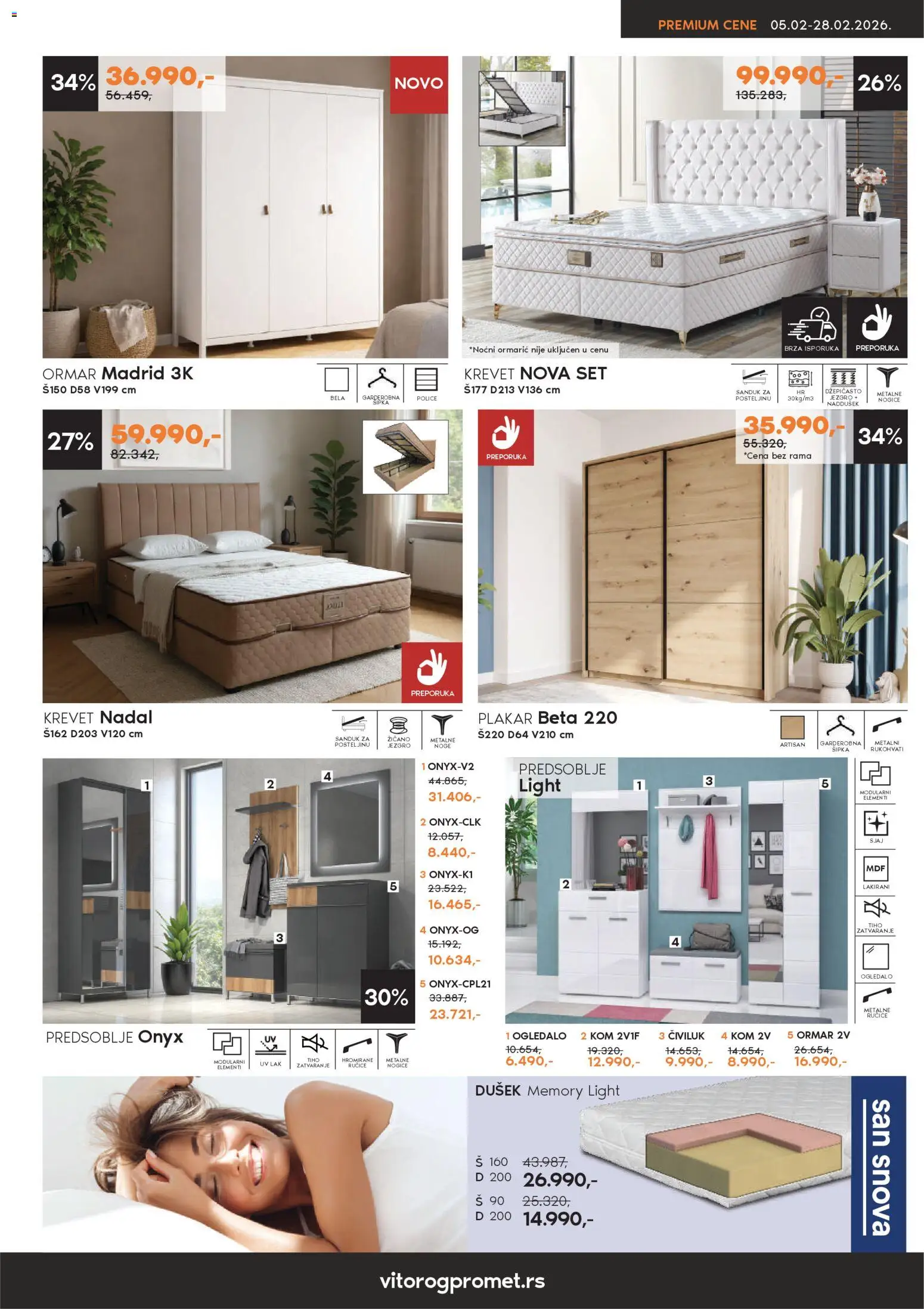 Vitorog katalog - važi od 05.02.2026 | Strana: 7 | Proizvode: Dušek, Ormar, Ogledalo, Civiluk