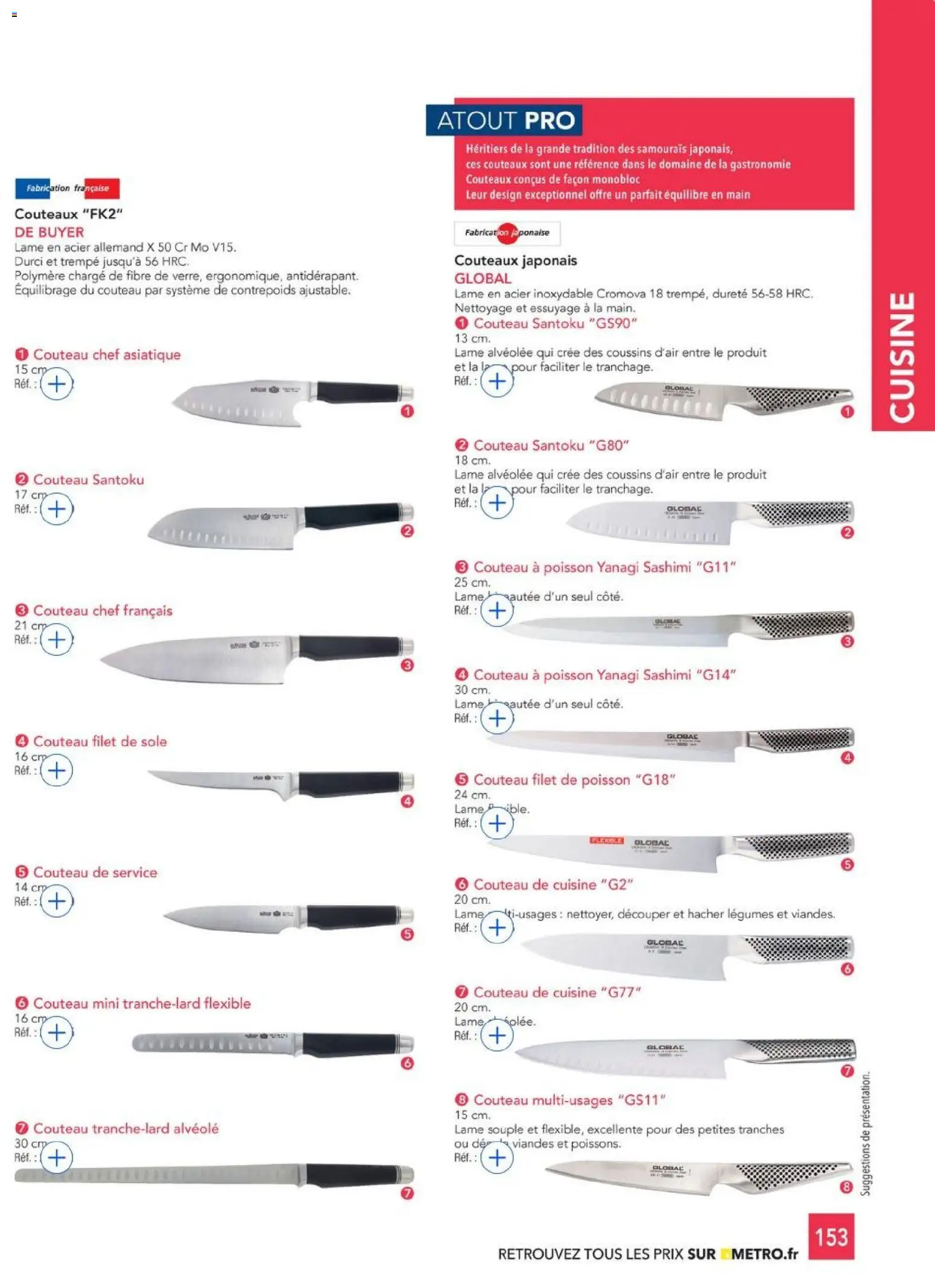 {H1} | Page: 153 | Produits: Couteau, Poisson