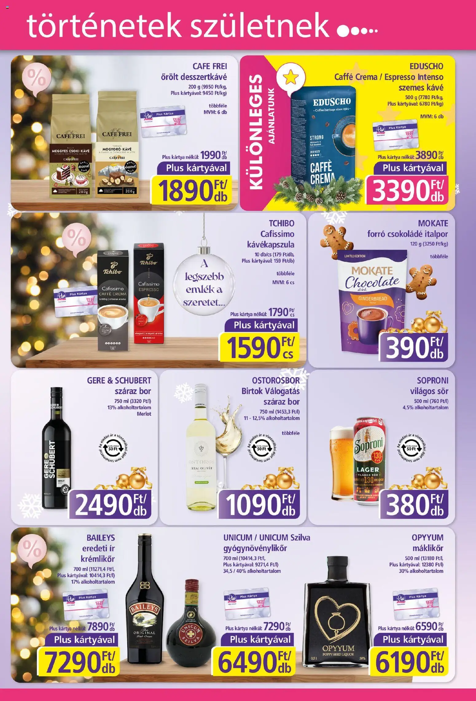 Plus Market akciós ujság - amely érvényes a következő dátumtól: 04.12.2025 | Oldal: 9 | Termékek: Kávékapszula, Krémlikőr, Szilva, Cafissimo