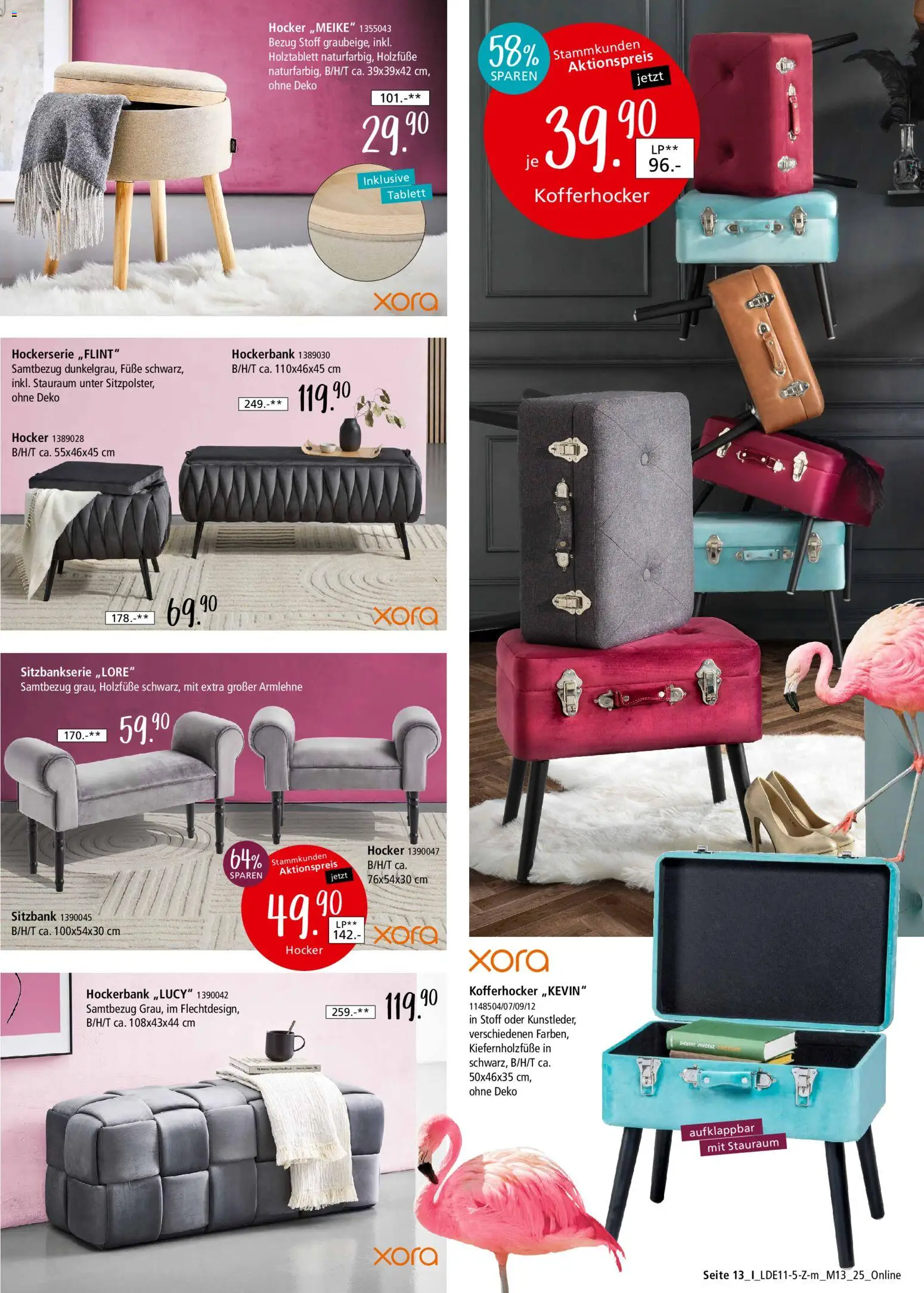 Zurbrüggen Z2-Junges Wohnen – gültig ab 08.11.2025 | Seite: 43 | Produkte: Hocker, Sitzbank