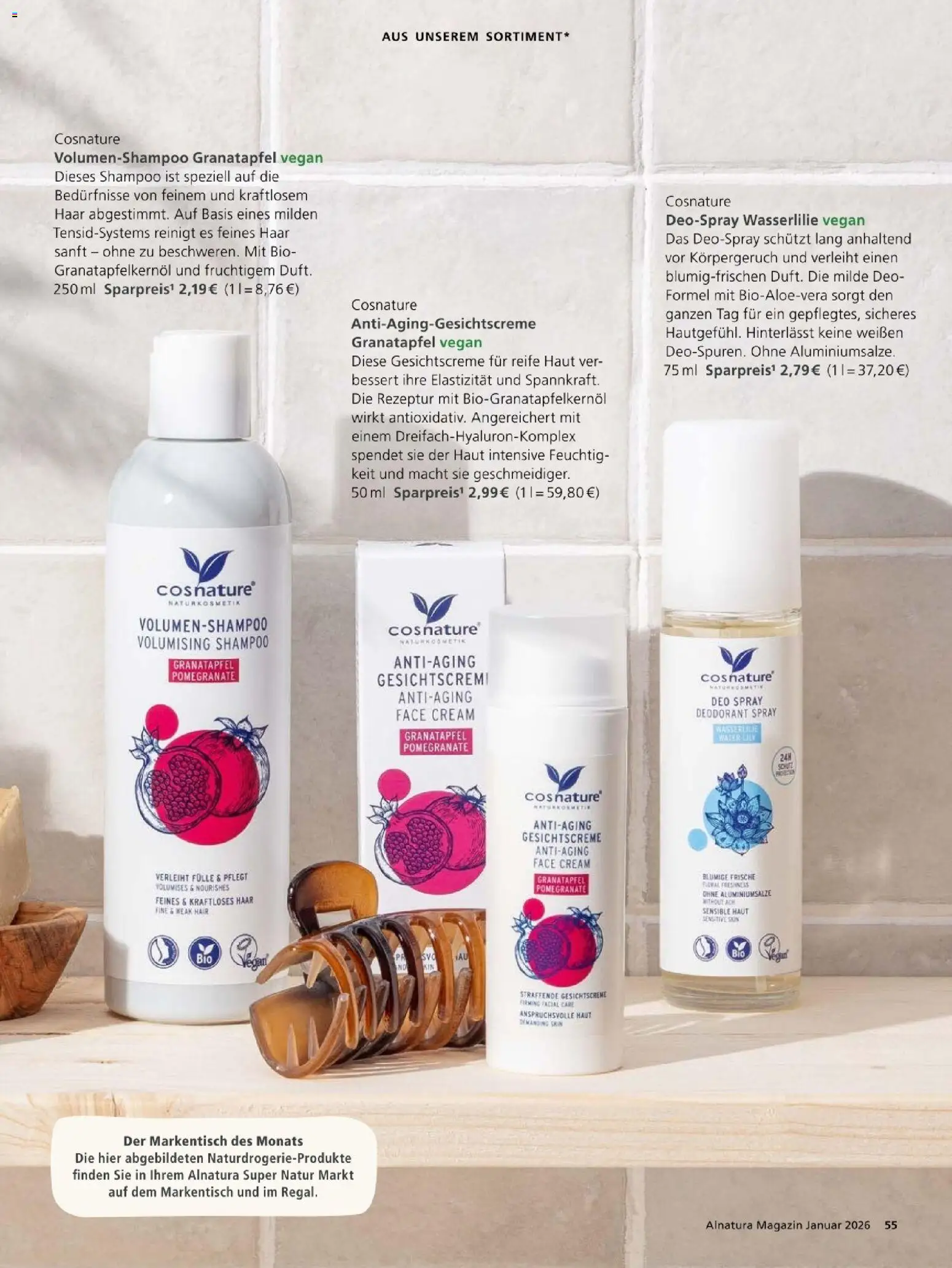 Alnatura Prospekt – gültig ab 01.01.2026 | Seite: 55 | Produkte: Granatapfel, Coral, Deodorant, Deospray