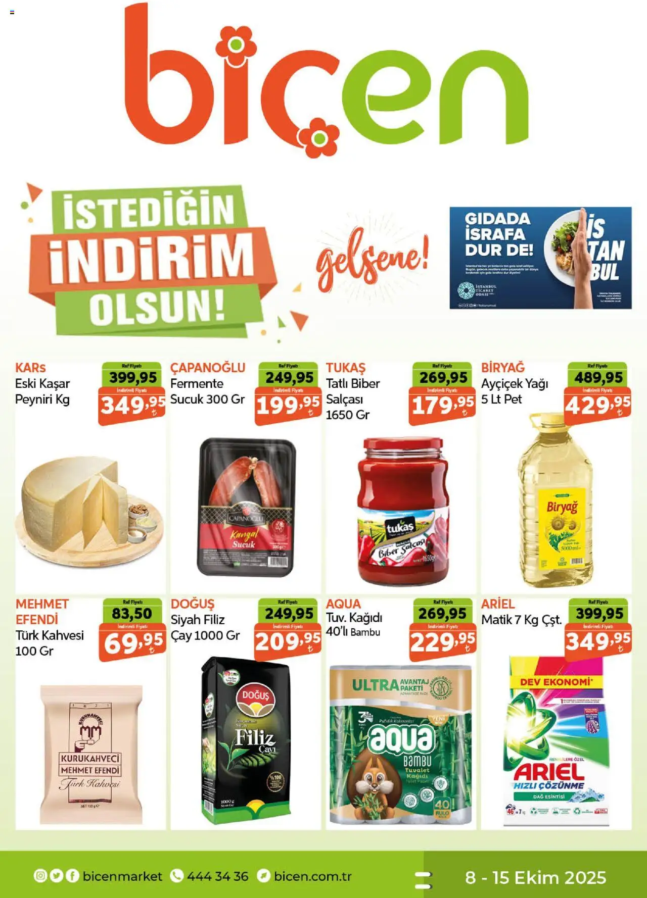 Biçen Market Katalog - 08.10.2025 tarihinden itibaren geçerlidir | Sayfa: 1 | Ürünler: Raf, Tuvalet, Çay, Biber