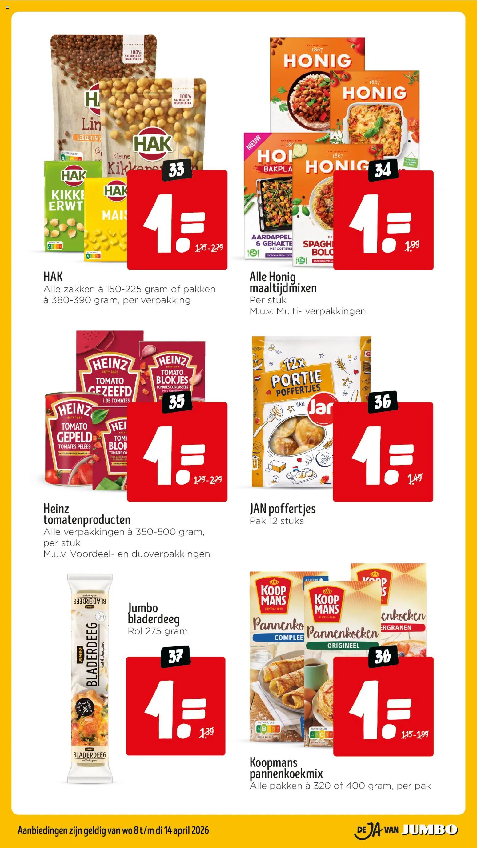 {H1} | Pagina: 12 | Producten: Erwt, Pannenkoeken, Maïs, Tafel