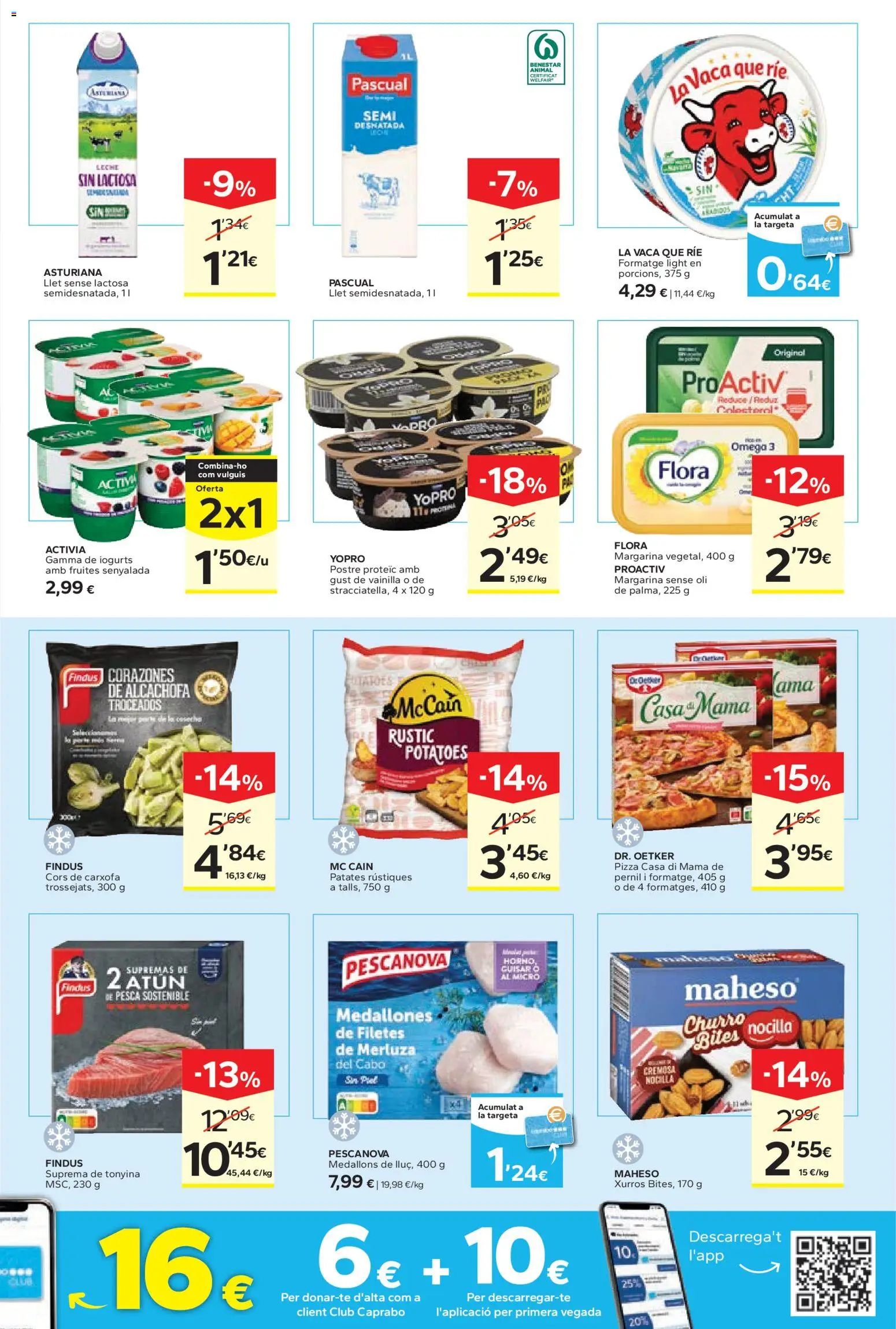 Caprabo - Estalvia des de la primera unitat │ válido desde el 29.01.2026 | Página: 7 | Productos: Δοχείο φοντί, Leche, Pizza, Margarina