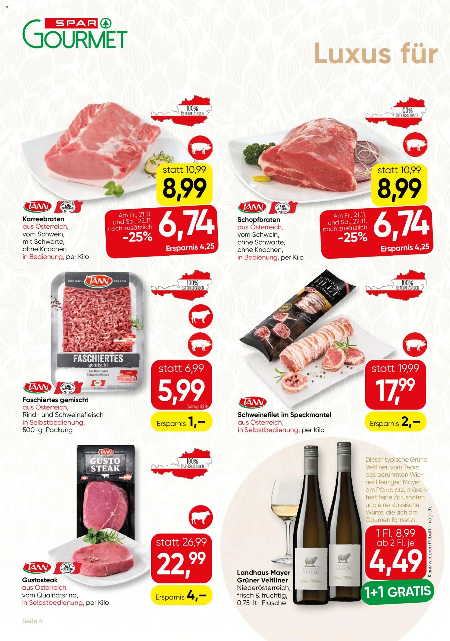 SPAR Gourmet Flugblatt gültig ab 20.11.2025 | Seite: 4