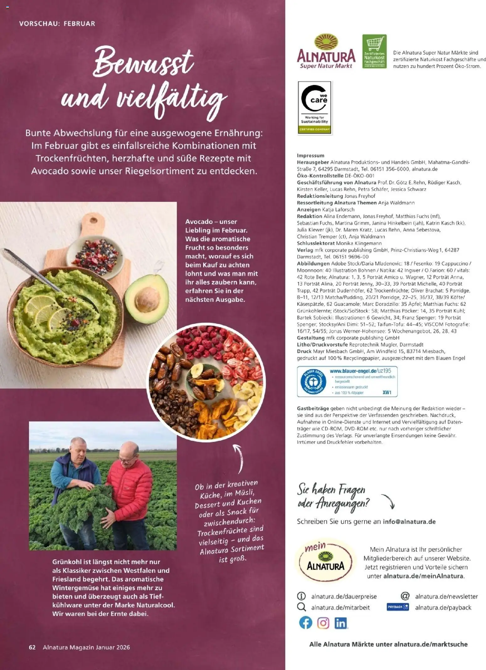 Alnatura Prospekt – gültig ab 01.01.2026 | Seite: 66 | Produkte: Avocado, Kuchen