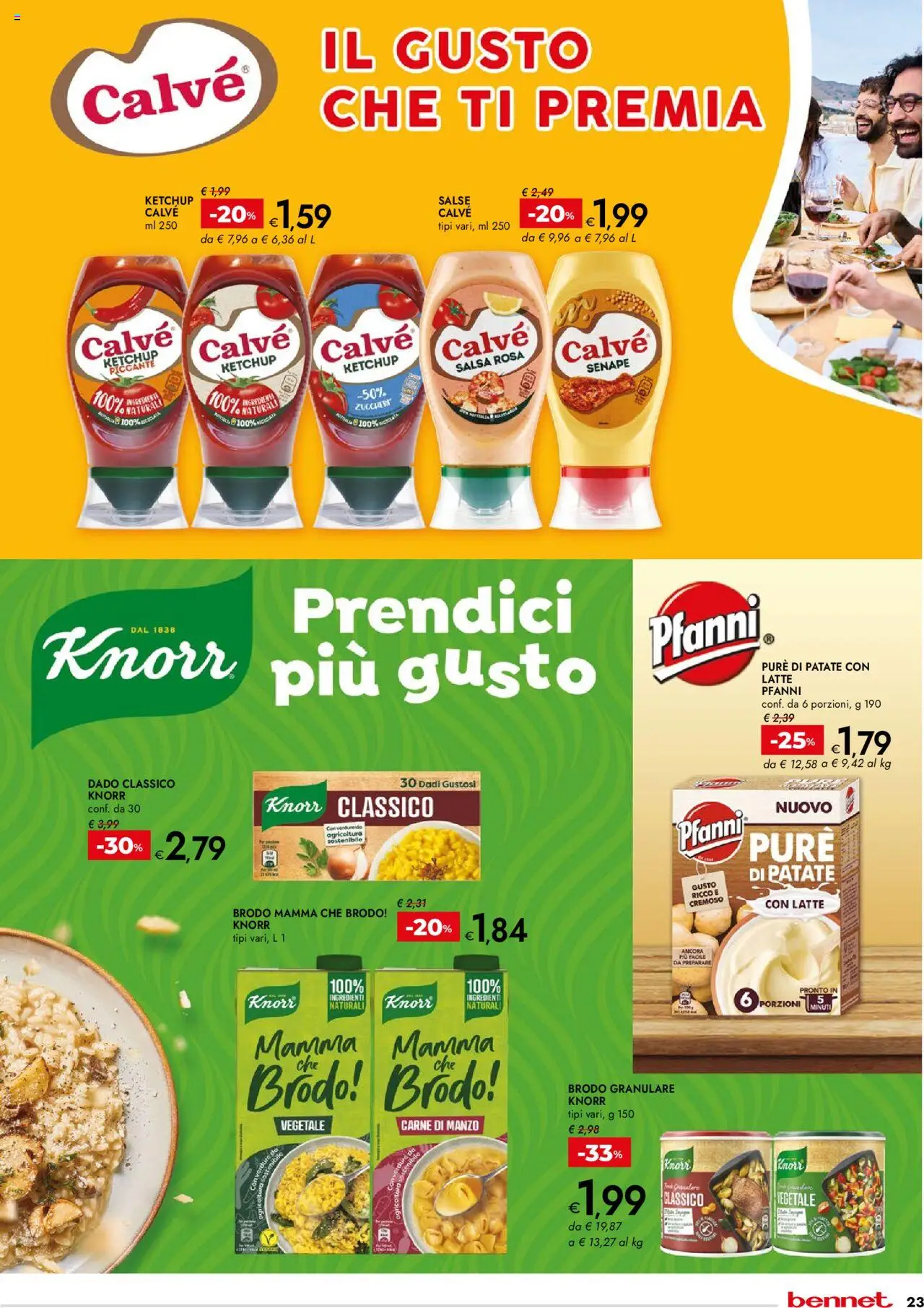 Volantino bennet del 25.09.2025 | Pagina: 23 | Prodotti: Verdure, Salsa, Latte, Senape
