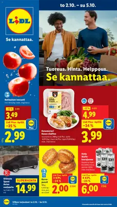 Lidl-mainoslehti voimassa 02.10.2025 alkaen