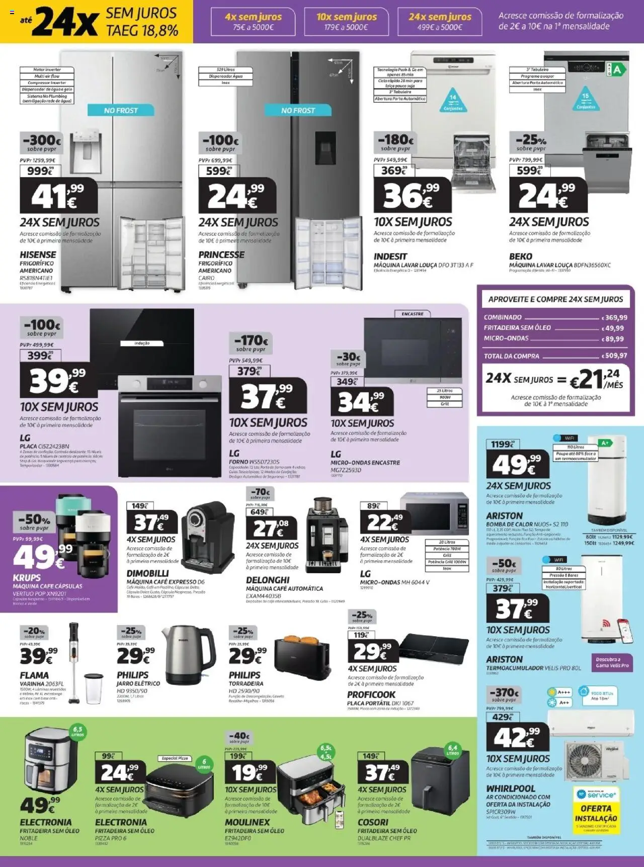 Radio Popular - Até 24x Sem Juros │ válido de 09.10.2025 | Página: 5 | Produtos: Whirlpool, Base, Nespresso, Pizza