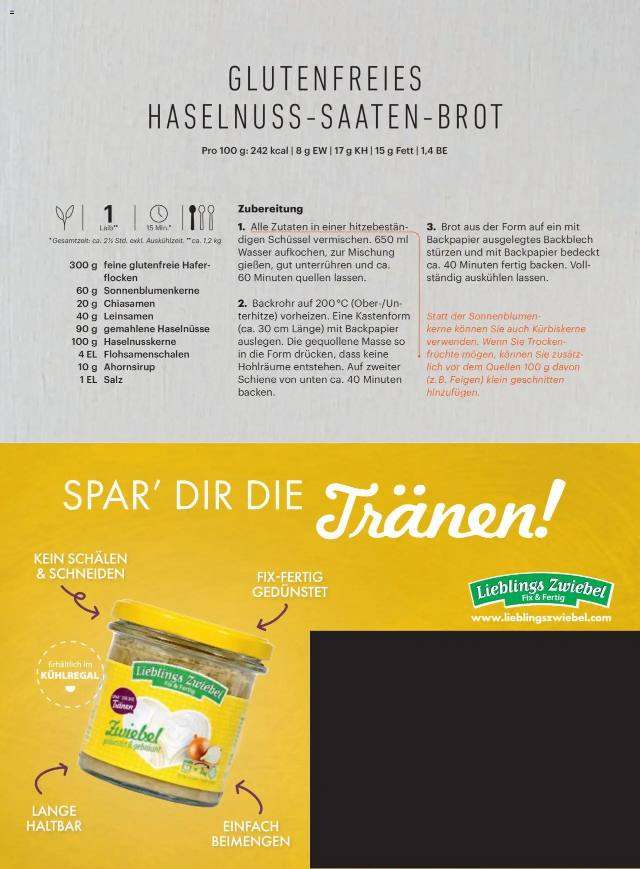 Billa Frisch Gekocht gültig ab 01.09.2025 | Seite: 29 | Produkte: Flocken, Wasser, Salz, Brot