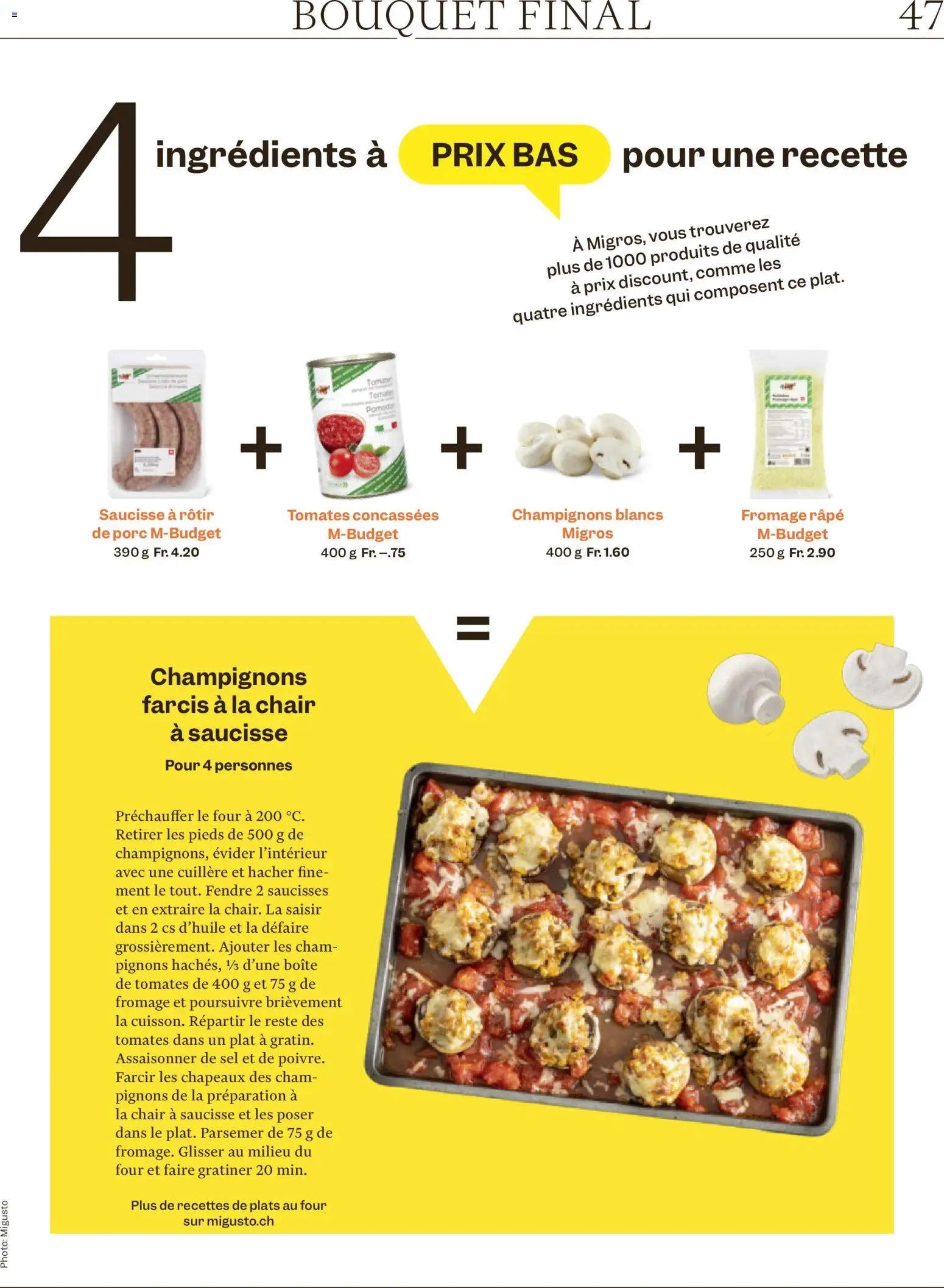 Migros Magazin FR – gültig ab 29.12.2025 | Seite: 47 | Produkte: Champignons