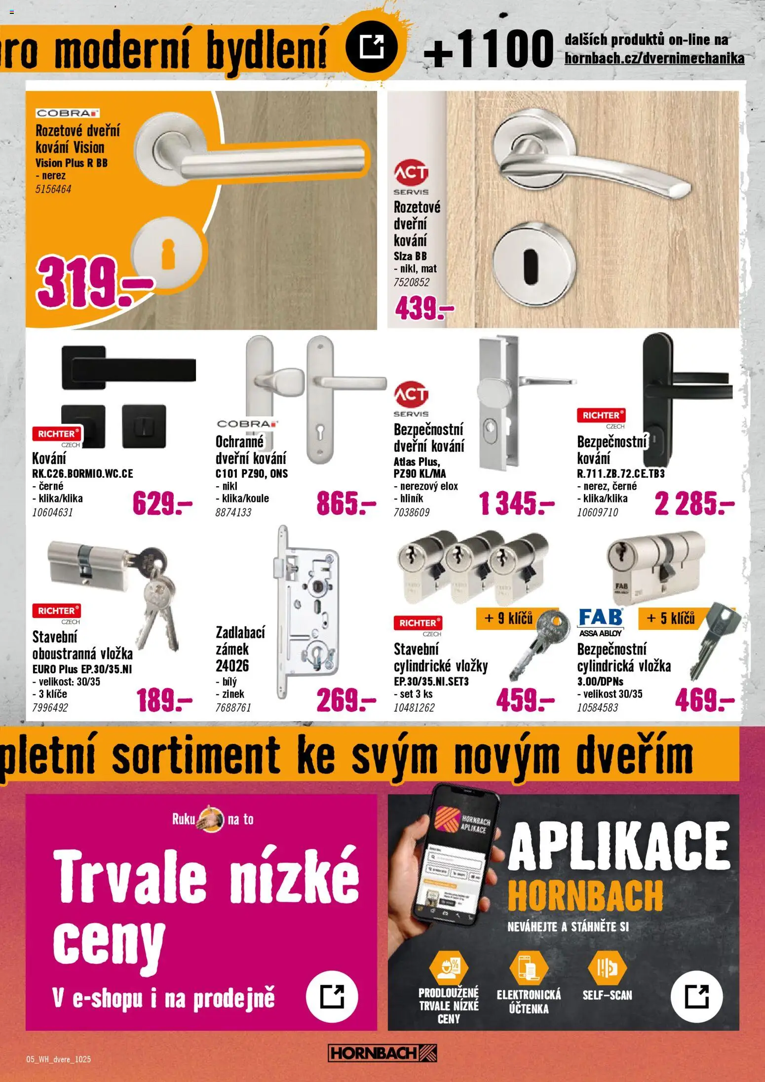HORNBACH leták - Dveře od 22.10.2025 | Strana: 5 | Produkty: Vložky