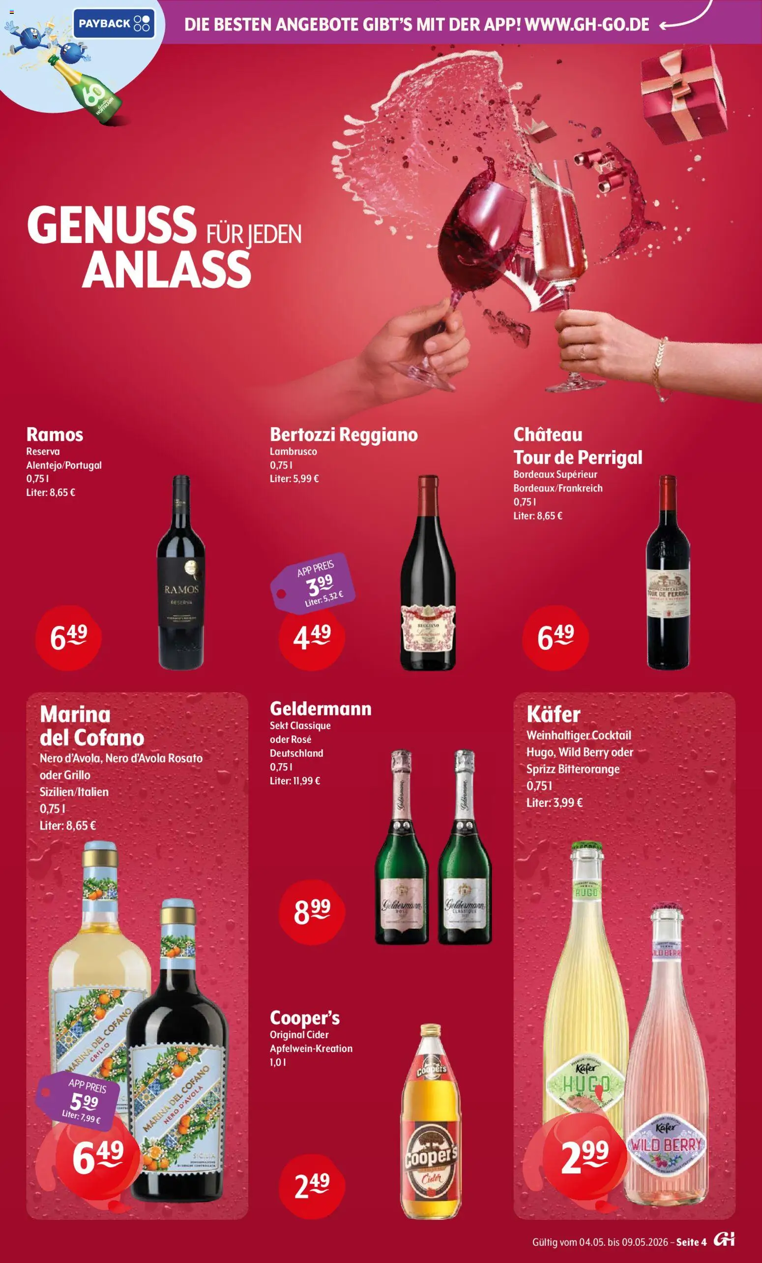 Getränke Hoffmann Prospekt 	 – gültig ab 04.05.2026 | Seite: 4 | Produkte: Sekt, Hugo