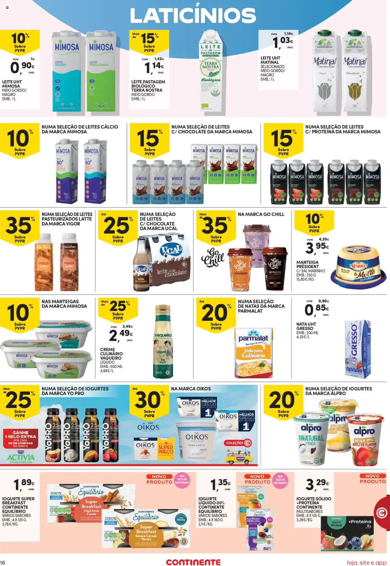 Continente Semanal Continente Bom Dia │ válido de 19.08.2025 | Página: 16 | Produtos: Banana, Canela, Iogurte, Iogurte liquido
