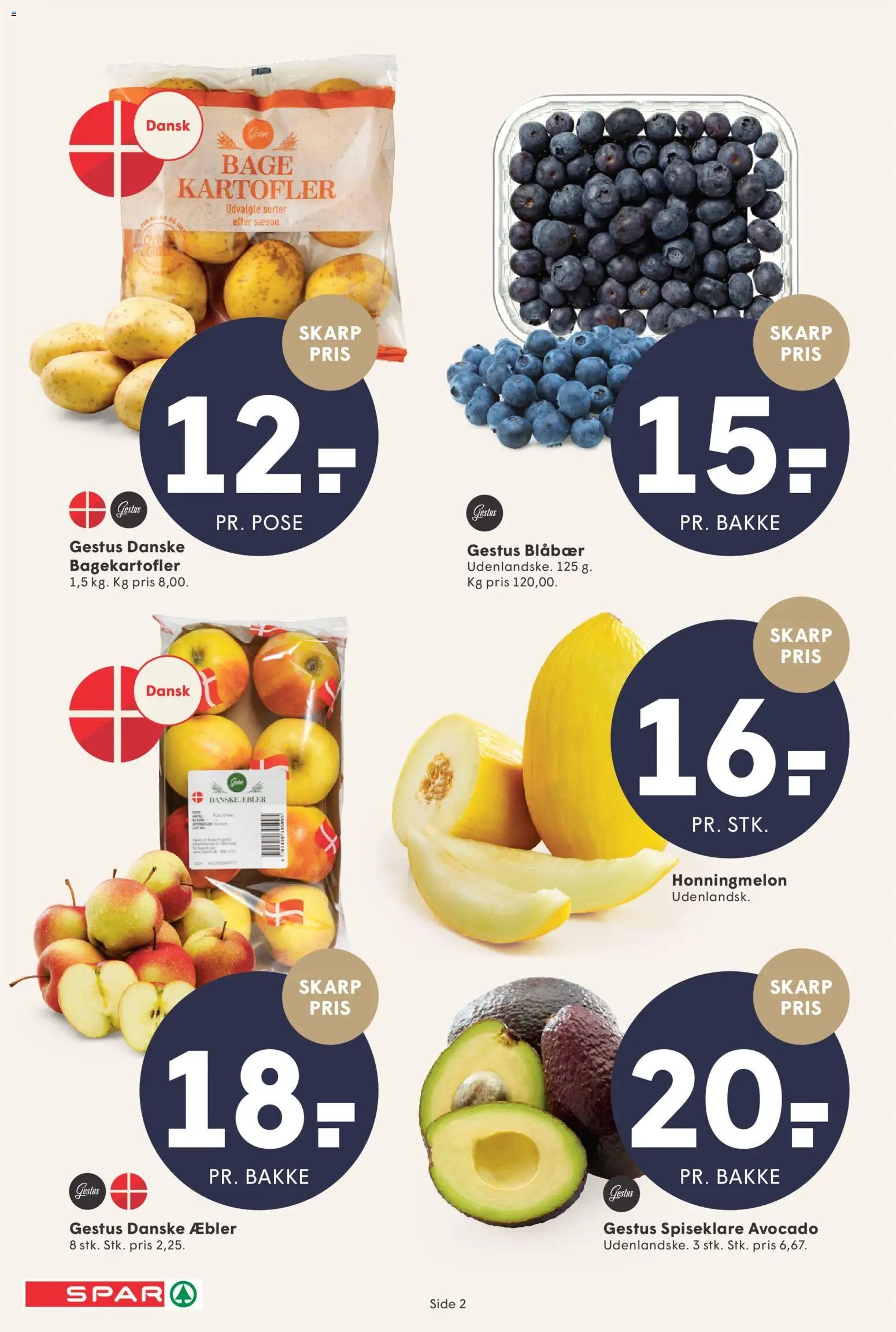 Spar tilbudsavis – gyldig fra 27.12.2025 | Side: 2 | Produkter: Æbler, Kartofler, Honningmelon, Grill