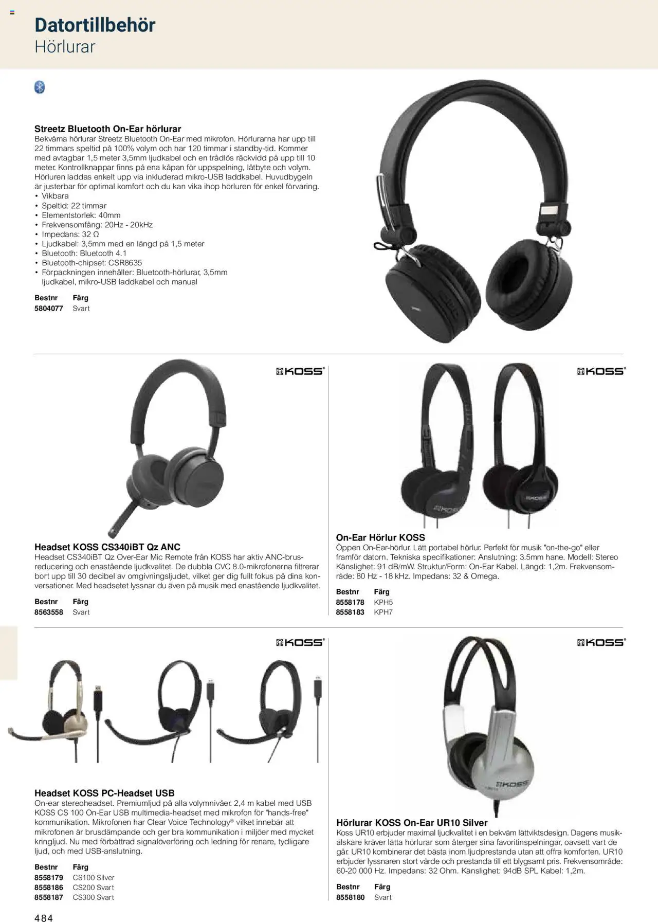 Office Depot reklamblad aktuell från 15.02.2024 | Sida: 486 | Produkter: Hörlurar, Kabel, Mikrofon, Headset