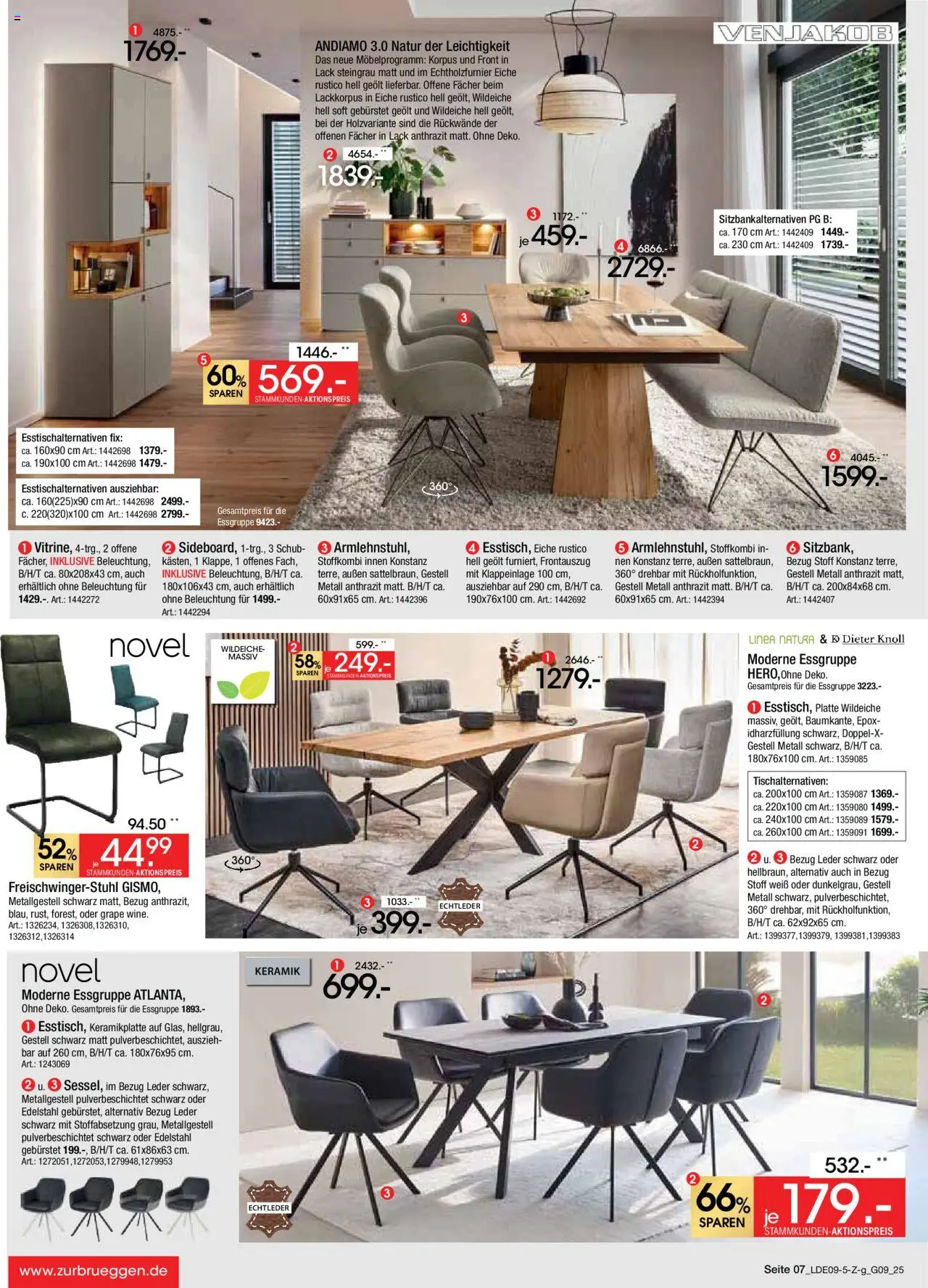 Zurbrüggen - Prime Shopping Week – gültig ab 14.09.2025 | Seite: 7 | Produkte: Essgruppe