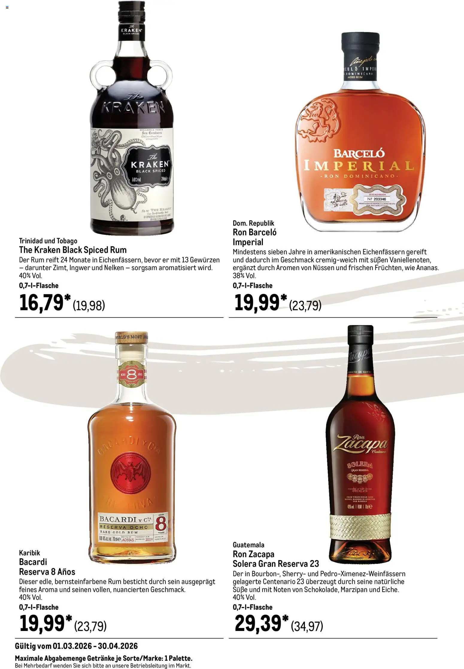 Metro Saisonkatalog Frühlings-Genuss – gültig ab 01.03.2026 | Seite: 65 | Produkte: Bacardi, Rum