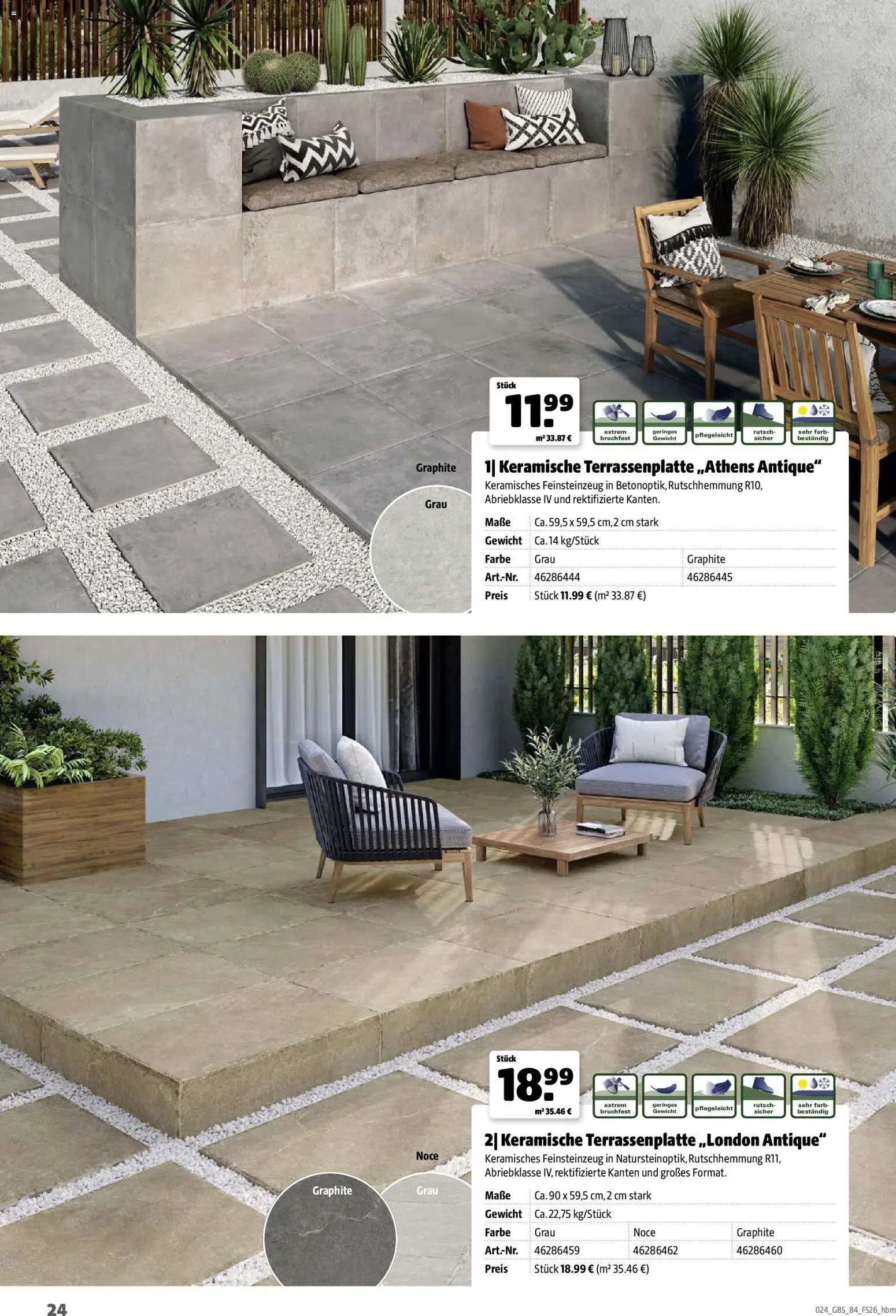 Hagebau Gartenbaustoffsortiment – gültig ab 02.03.2026 | Seite: 24 | Produkte: Gewicht