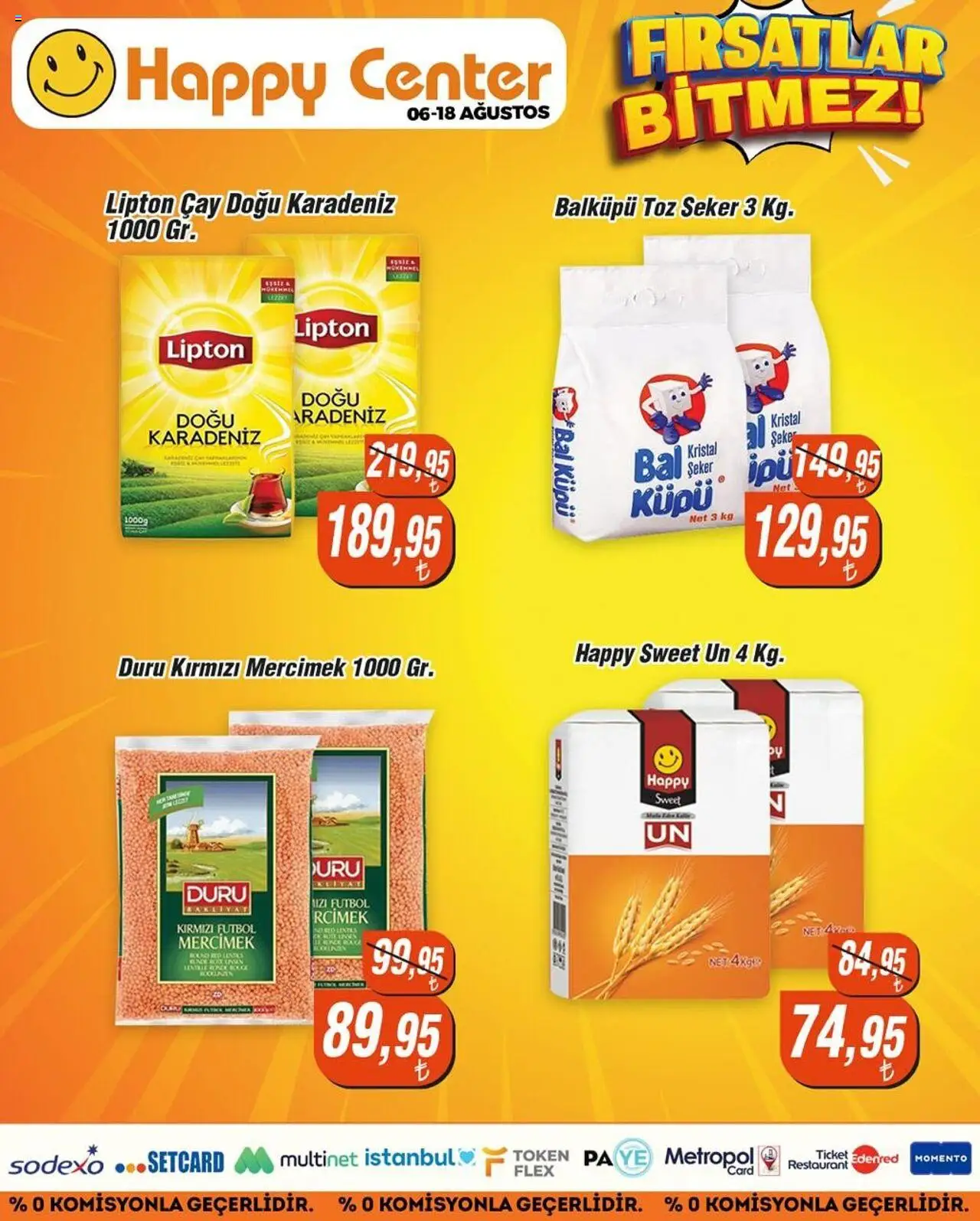 Happy Center Katalog - 06.08.2025 tarihinden itibaren geçerlidir | Sayfa: 3 | Ürünler: Ravioli, Çay, Şeker, Toz şeker