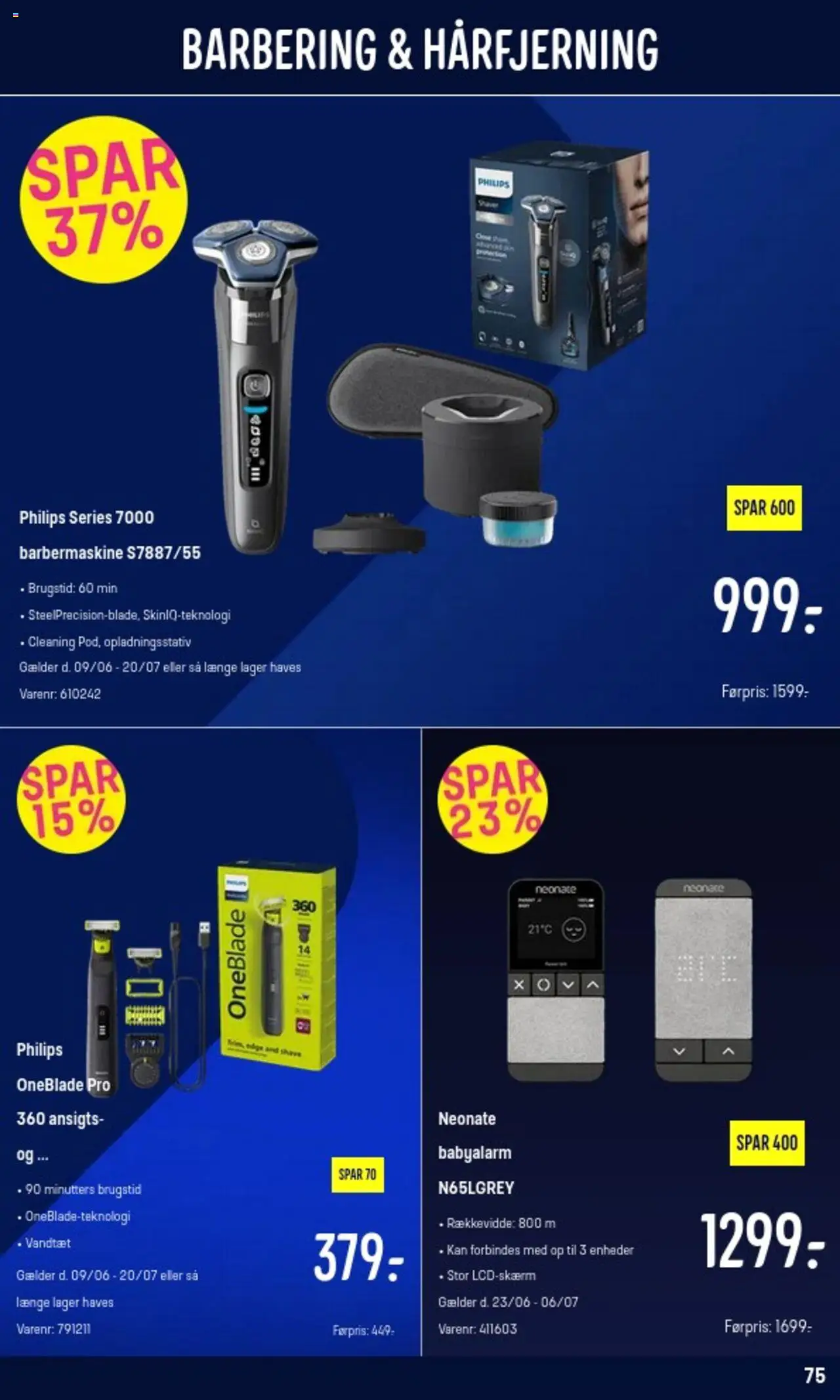 Elgiganten Tilbudsavis gyldig fra 23.06.2025 | Side: 75 | Produkter: Barbermaskine