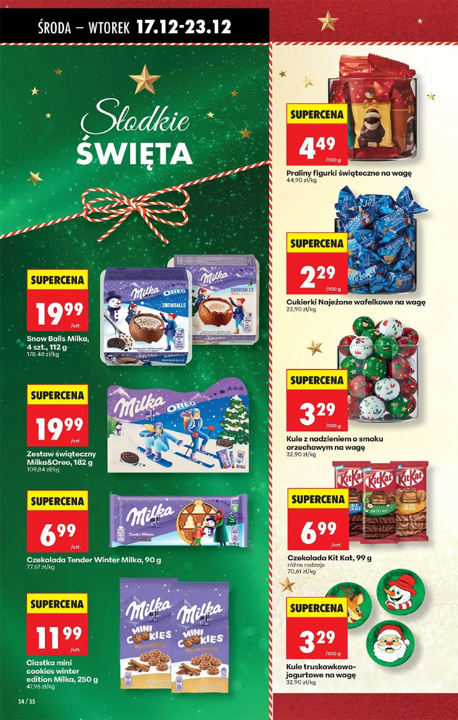 Biedronka gazetka - Oferta w tym tygodniu od 17.12.2025 | Strona: 62 | Produkty: Magnetic, Praliny, Milka, Czekolada