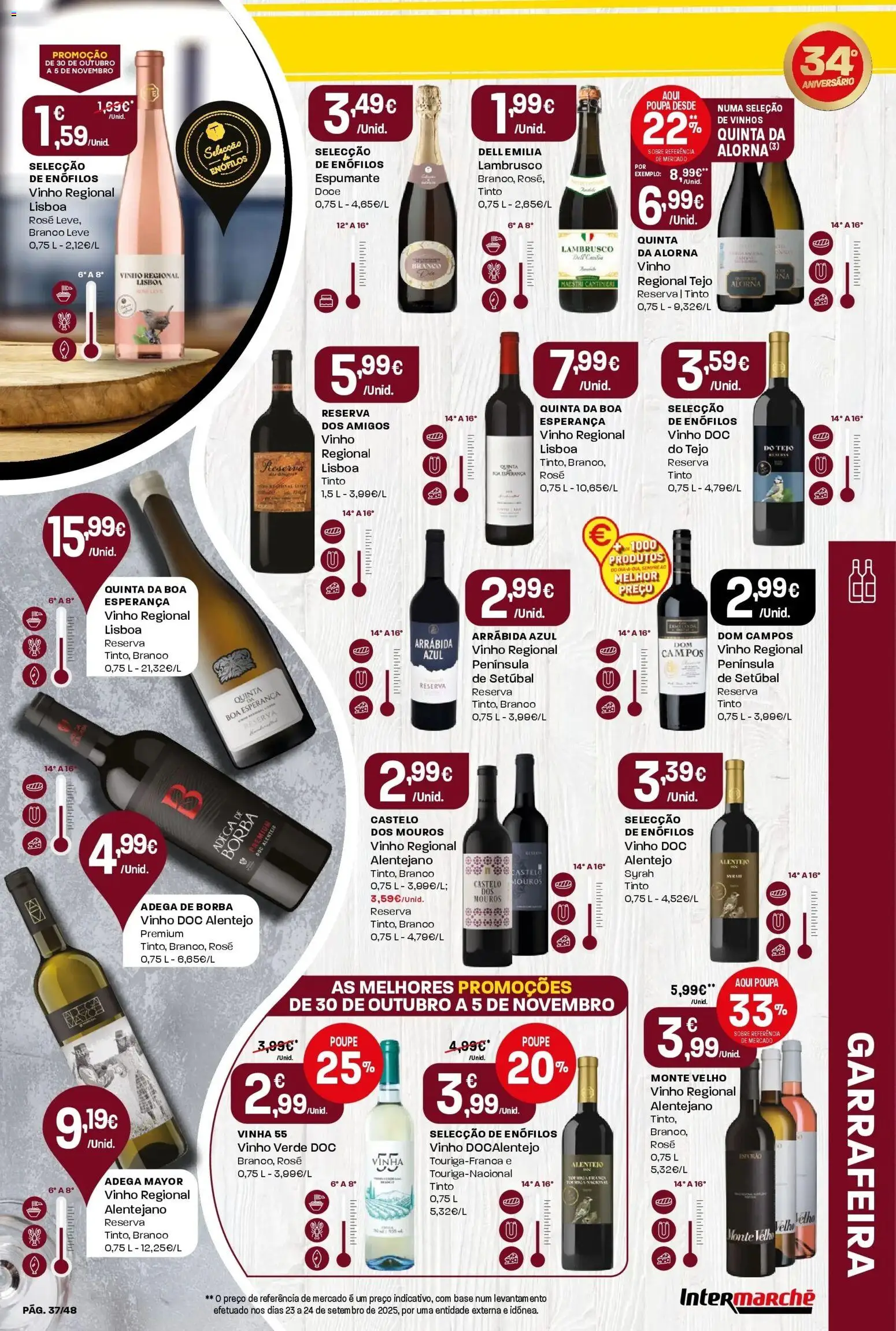Intermarché - Aniversário à la poupança! » de 30/10/2025 - 05/11/2025 | Página: 37 | Produtos: Espumante, Base, Vinho