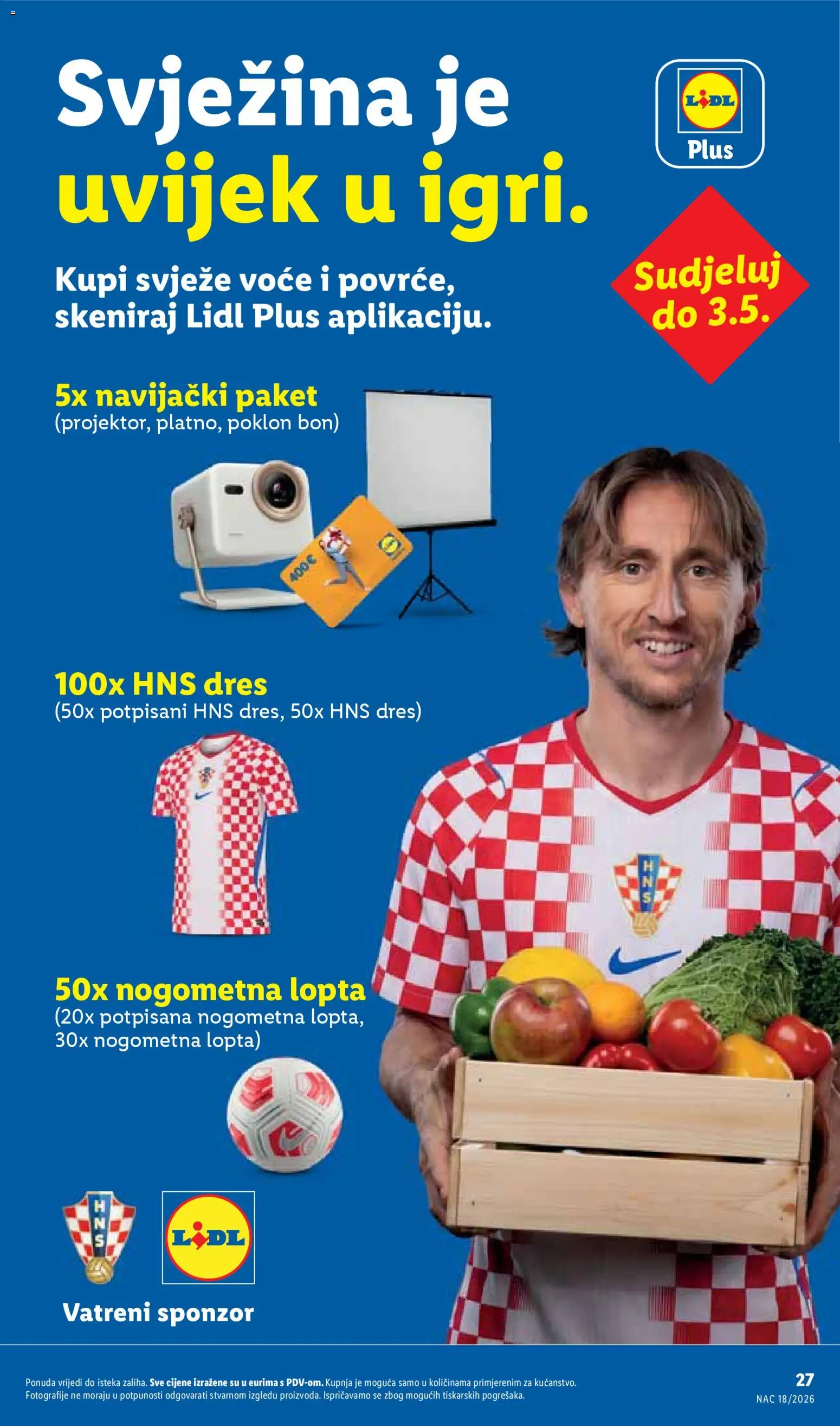 Lidl katalog | vrijedi od 27.04.2026 | Stranica: 27 | Proizvodi: Lopta, Voće