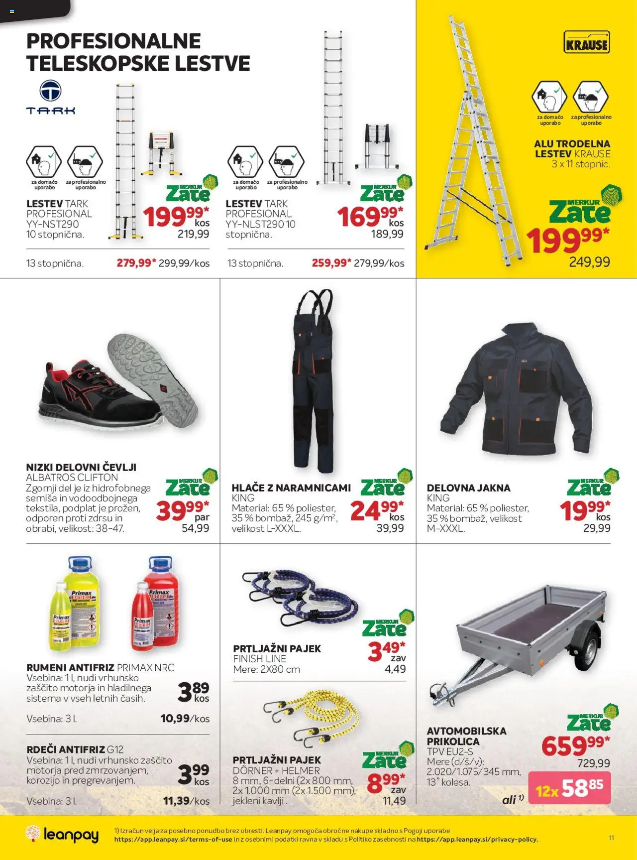 Novi Merkur katalog ponudbe – veljaven od 03.09.2025 | Stran: 11 | Izdelki: Jakna, Hlace, Cevlji