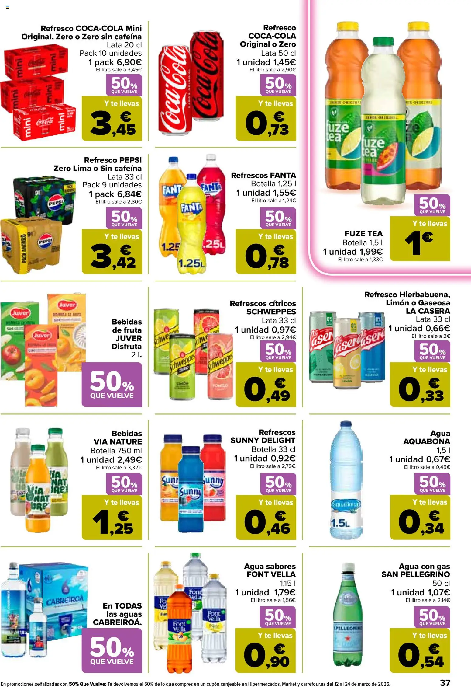 Carrefour folleto │ válido desde el 25.02.2026 | Página: 41 | Productos: Lima, Agua con gas, Té, Gaseosa