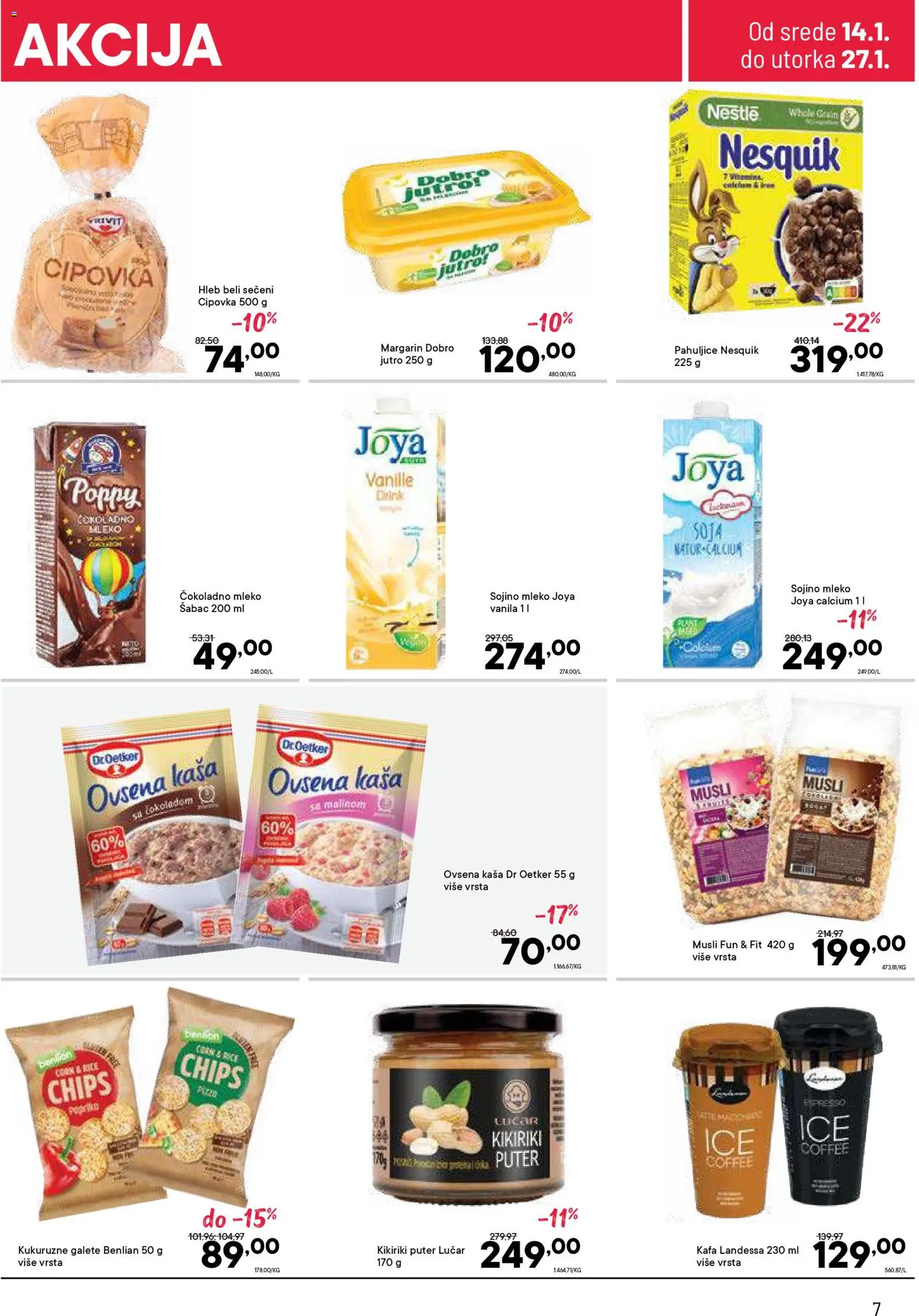 PerSu katalog - važi od 14.01.2026 | Strana: 7 | Proizvode: Galete, Margarin, Puter, Kafa