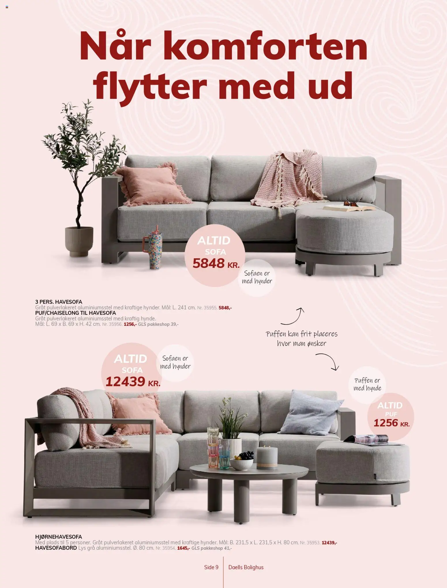 Daells Bolighus tilbudsavis – gyldig fra 25.03.2026 | Side: 9 | Produkter: Sofa