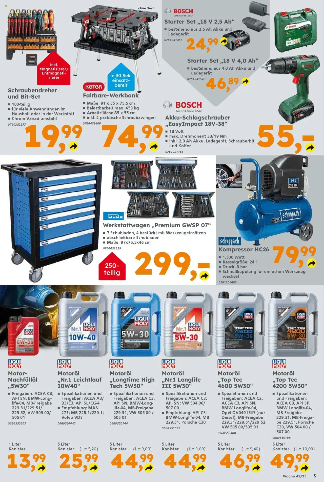 Globus Baumarkt prospekt Wolfsburg	 – gültig ab 06.10.2025 | Seite: 5 | Produkte: HP, Top, Koffer, Ladegerät