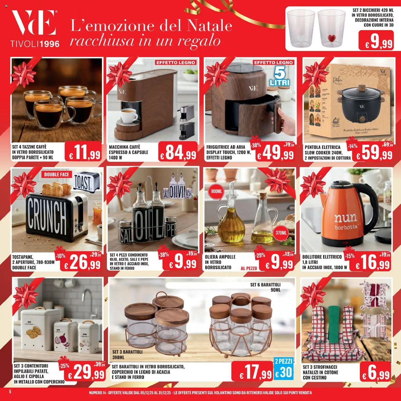 Volantino Satur del 05.12.2025 | Pagina: 5 | Prodotti: Sale, Bollitore, Barattoli, Cestino