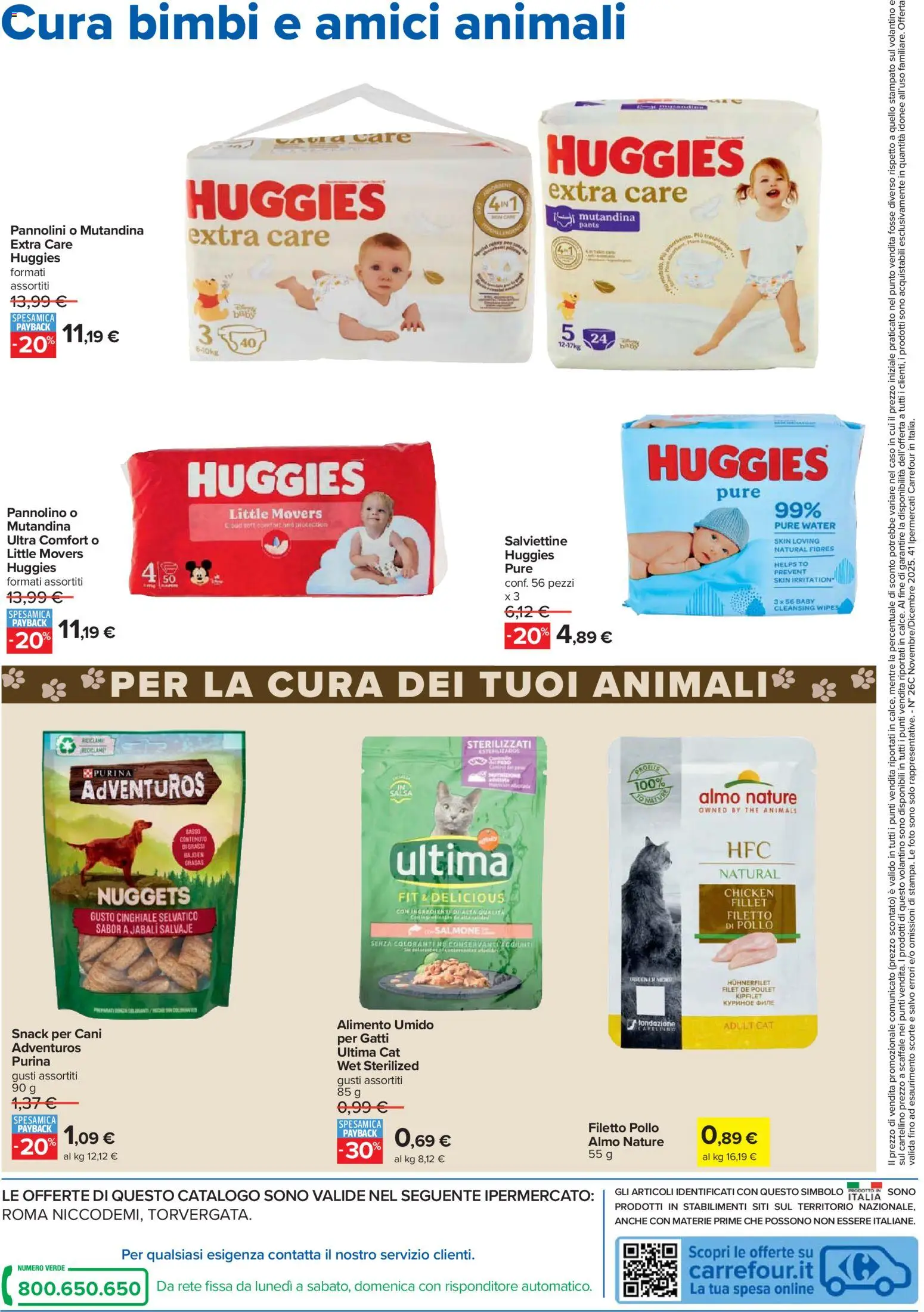 Volantino Carrefour del 27.11.2025 | Pagina: 16 | Prodotti: Pannolini, Pollo, The, Scaffale