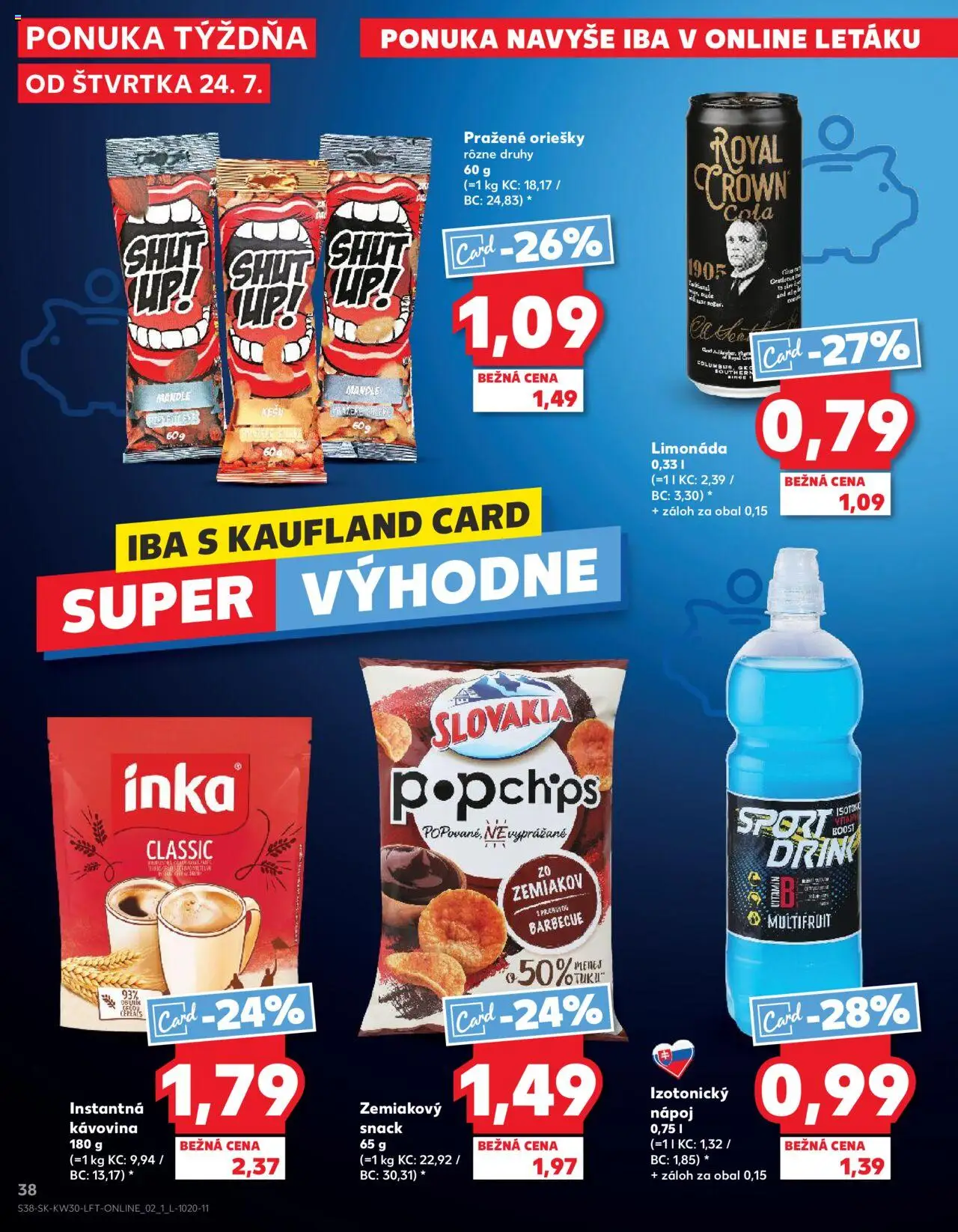 Kaufland Žilina │ platný od 24.07.2025 | Strana: 38 | Produkty: Cola, Mandle