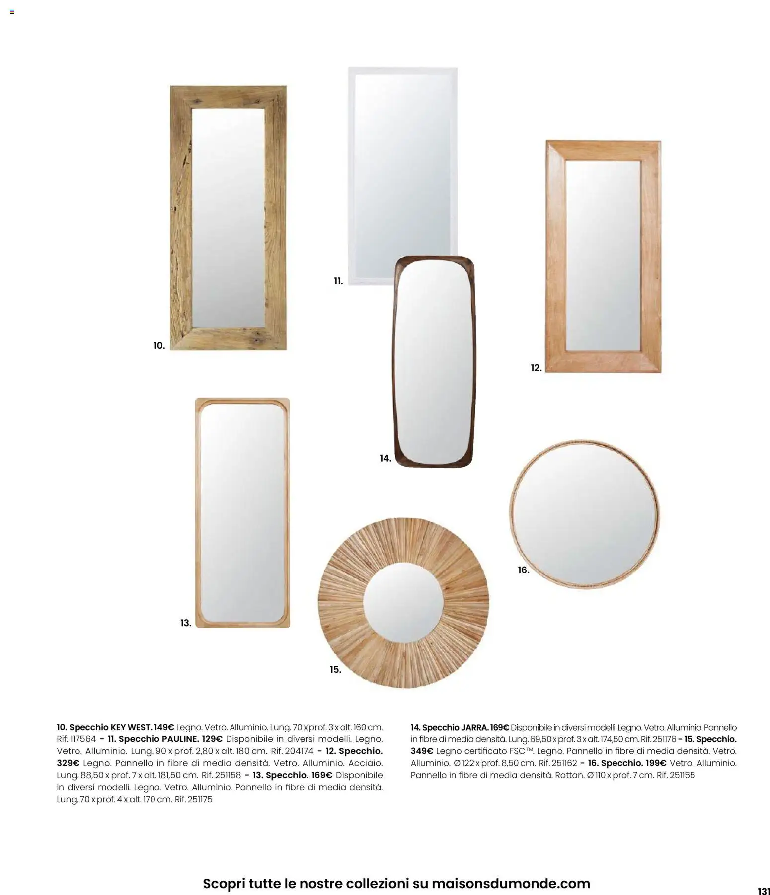 Volantino Maisons du Monde del 12.02.2026 | Pagina: 131 | Prodotti: Specchio