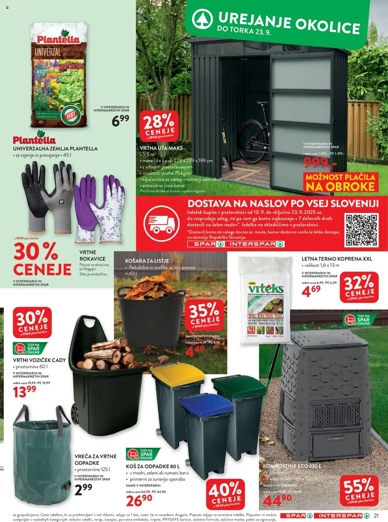 Novi Spar katalog ponudbe – veljaven od 10.09.2025 | Stran: 21 | Izdelki: Žemlja, Košara, Voziček, Rokavice