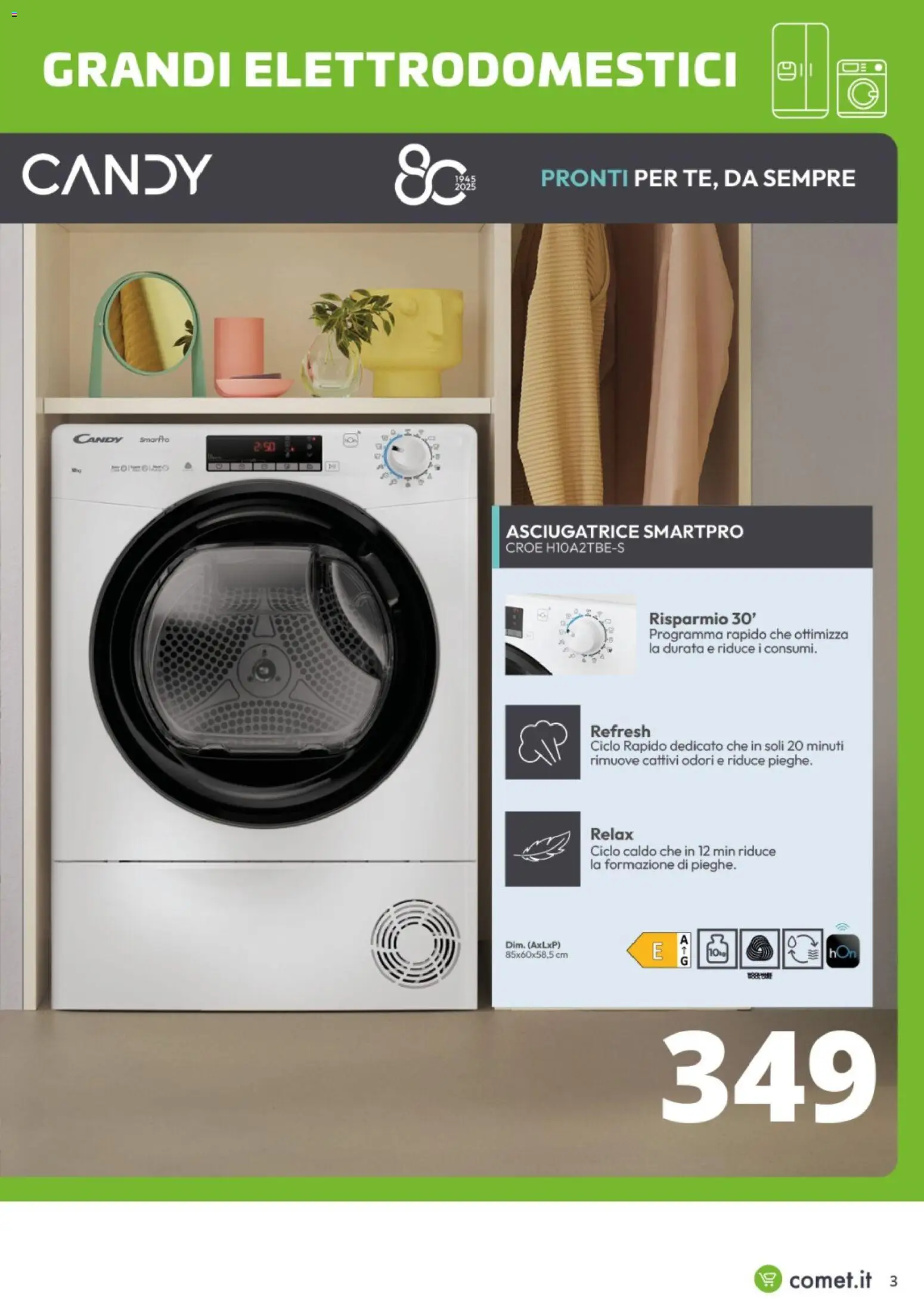 Volantino Comet del 13.11.2025 | Pagina: 3 | Prodotti: Asciugatrice