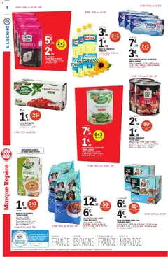 E.Leclerc - Prévisualisation de CROQUETTES POUR CHIEN "TOUS MES AMIS", 10 kg. Le kg: 1,23 €. Par 2 (20 kg): 18,33 € au lieu de 24,50 €. Le kg: 0,92 €. Au choix: Forme ou Vitalité valide à partir de 03.02.2026 | Page: 4 | Produits: Poids, Huile de tournesol, Viande, Poisson