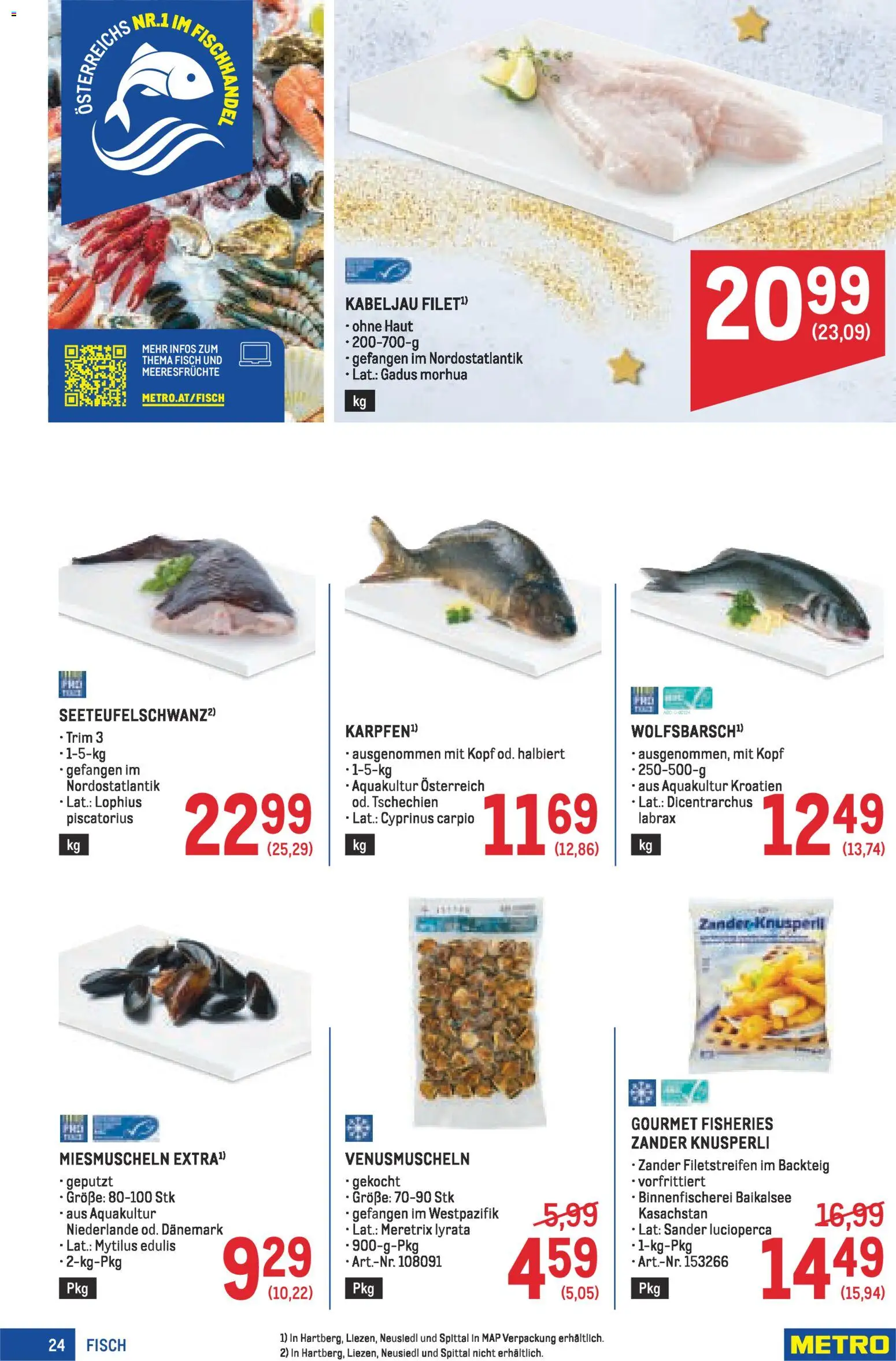 Metro angebote Profi gültig ab 27.11.2025 | Seite: 24 | Produkte: Meeresfrüchte, Fisch