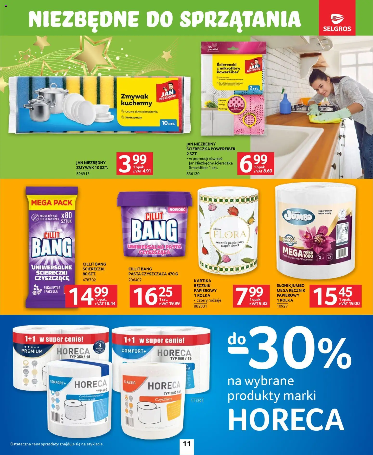 Selgros cash&carry Gazetka - Sprzątanie od 06.11.2025 | Strona: 11 | Produkty: Ręcznik papierowy