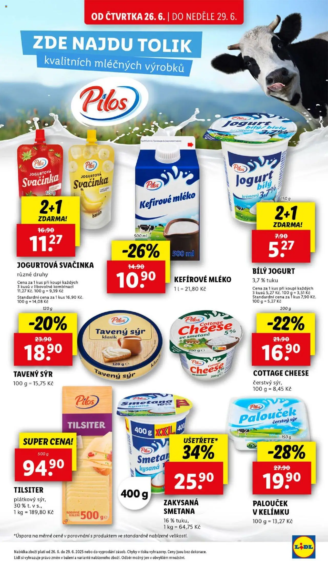Lidl leták od 26.06.2025 | Strana: 15 | Produkty: Sýr, Jogurt, Smetana, Zakysaná smetana