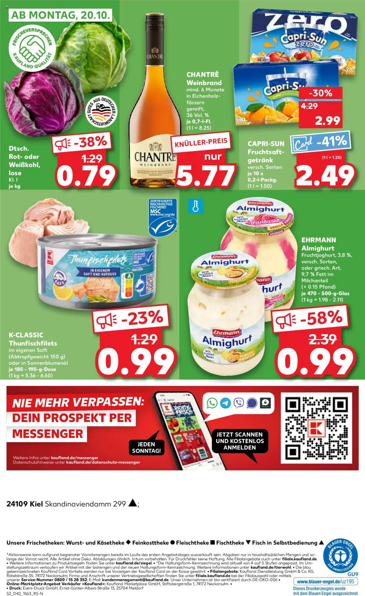 Kaufland prospekt Kiel	 – gültig ab 16.10.2025 | Seite: 52 | Produkte: Sonnenblumenol, Wurst, Saft, Fruchtsaft