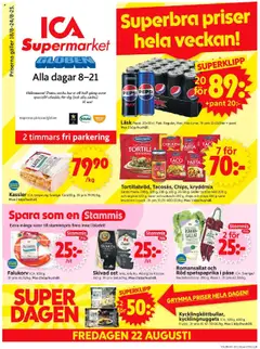 ICA Supermarket - Stockholm Globen - Förhandsvisning av reklamblad från butik ICA Supermarket aktuell från 18.08.2025